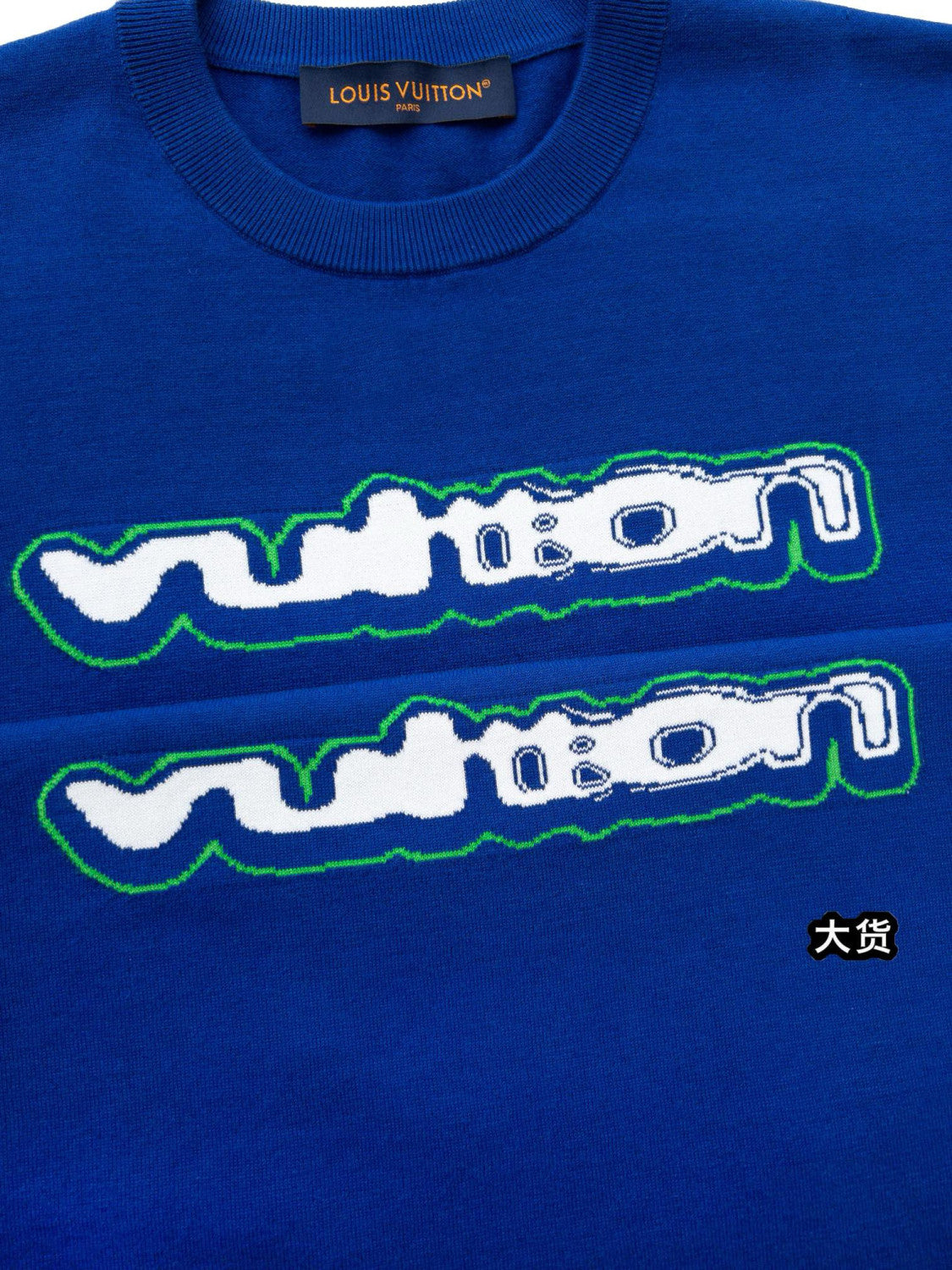 Louis Vuitton Men's Summer Colour Block Letter Print Round Neck Cotton Short Sleeve T-Shirt #76788