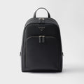 Prada Saffiano Classic Minimalist Business Backpack Printed Triangle Badge Adjustable Leather Shoulder Straps Two Way Zipper Closure Backpack  Bag Bags 2VZ102_9Z2_F0002_V_DOO #79175