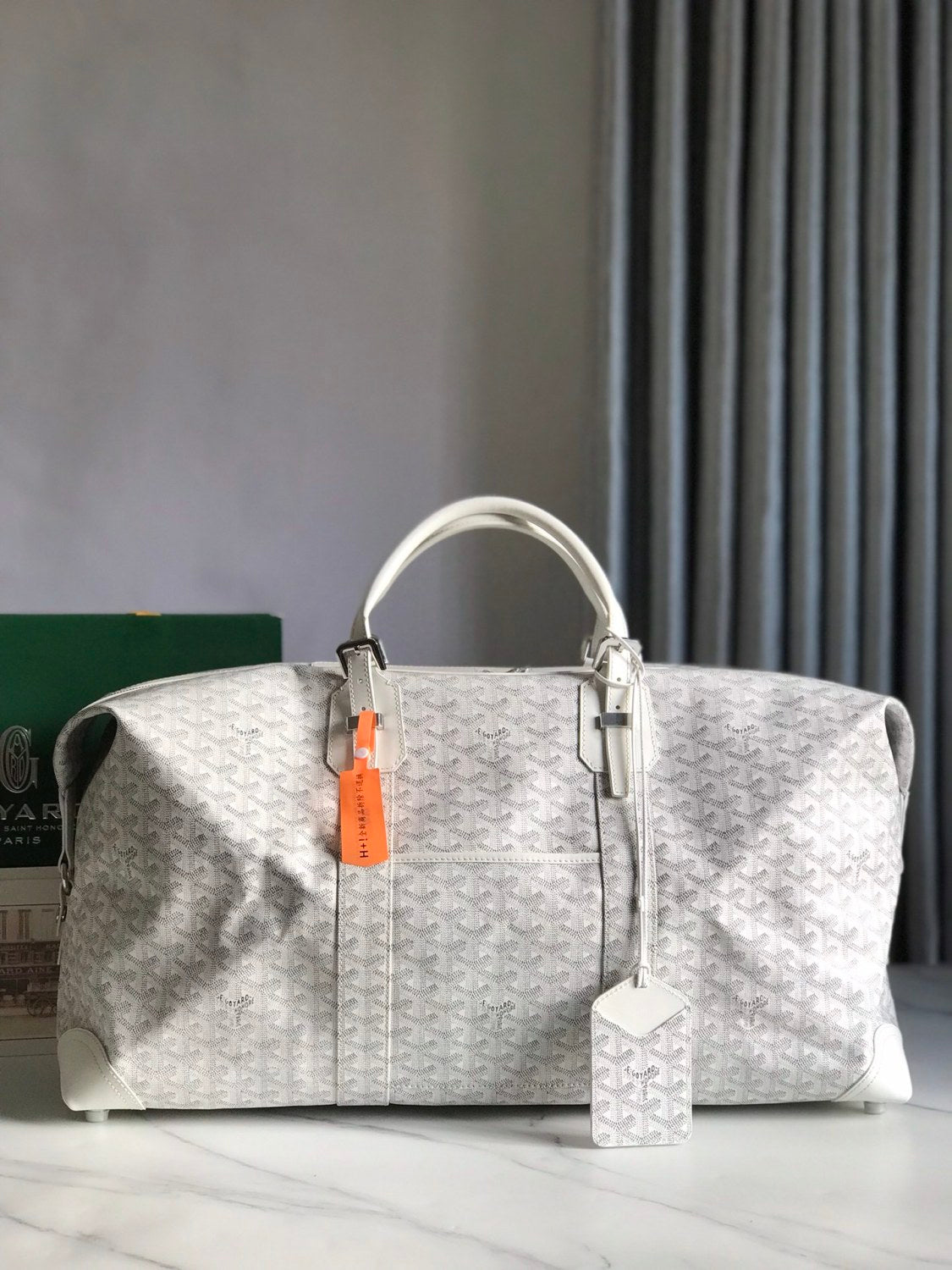 GOYARD Bowling45 Men's And Women's Fashion Classic All-over Print Zipper Closure Canvas Leather Oversized Travel Bag Bags BOWLIN045TY33CL33P #78364