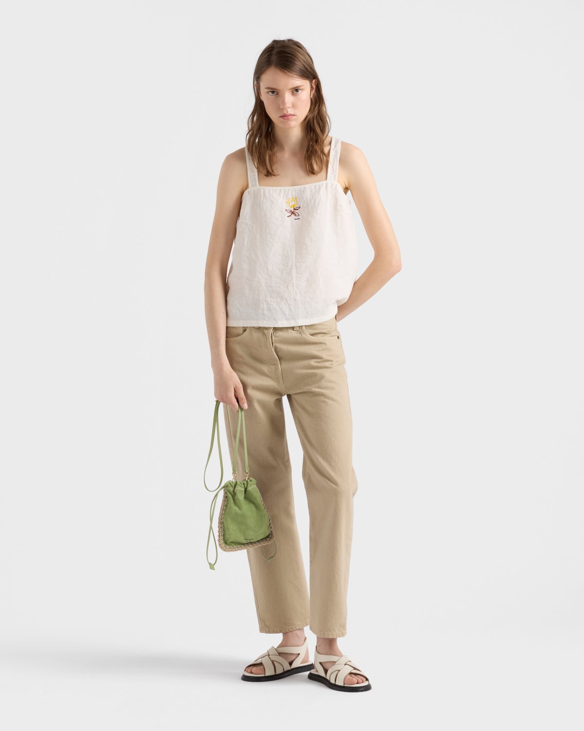 Prada Agave Suede Smartphone Case Men's And Women's Fashionable Small Bag Storage Pouches Crossbody Bags And Woven Bags 1ZT092_2FP1_F0384 #84418A