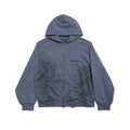 Balenciaga BACK HOODIE Men's Spring/Autumn Fashion Casual Solid Color Embroidered Zipper Gathered Cuffs Waist Hooded Cardigan Jacket Sweatshirt #78283