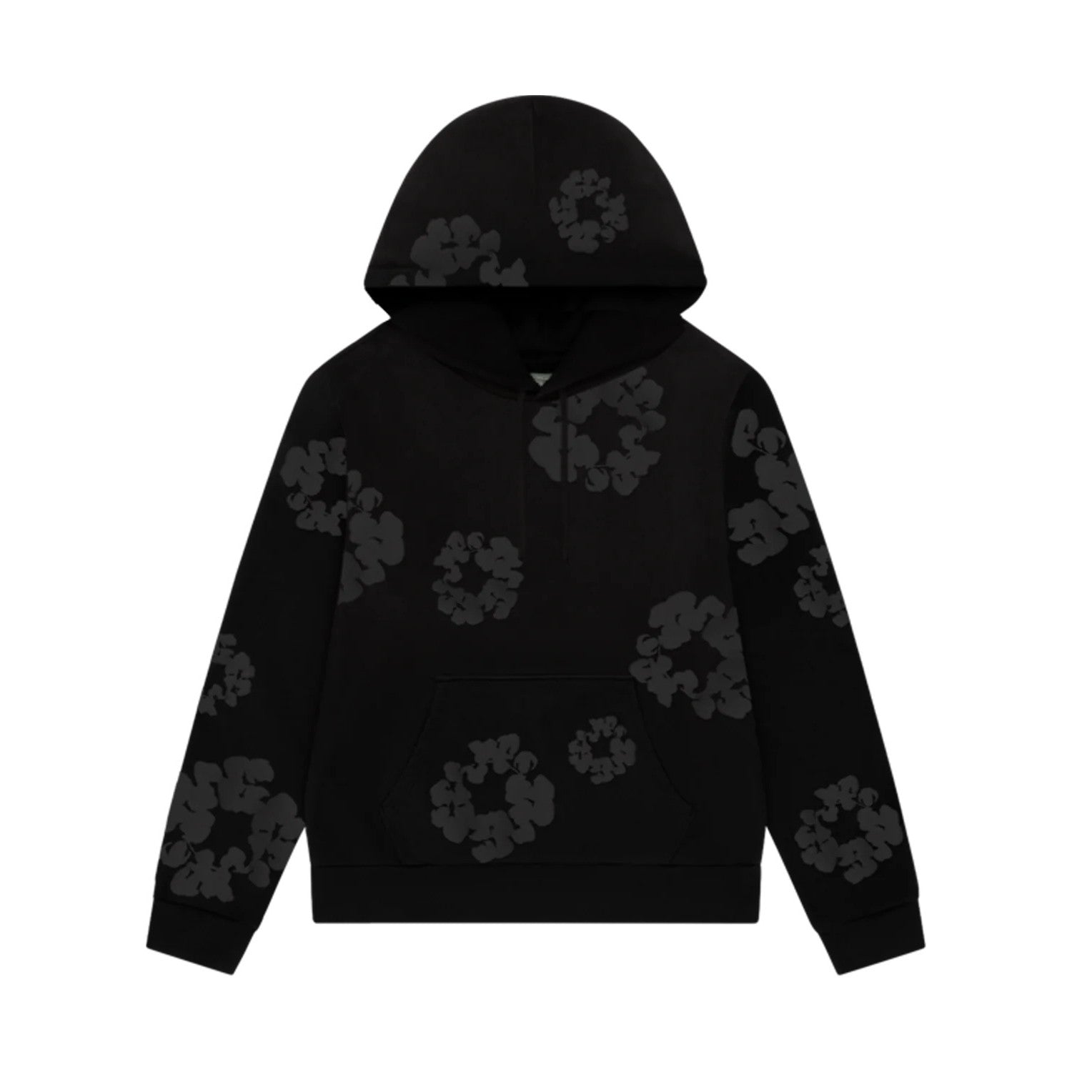 Denim Tears Men's And Women's Spring/fall Fashion Trend Solid Color Hooded Pullover Loose Fit Cotton Hoodie With Floral Print European American Style High Street Hip Hop Streetwear Sweatshirt #79535