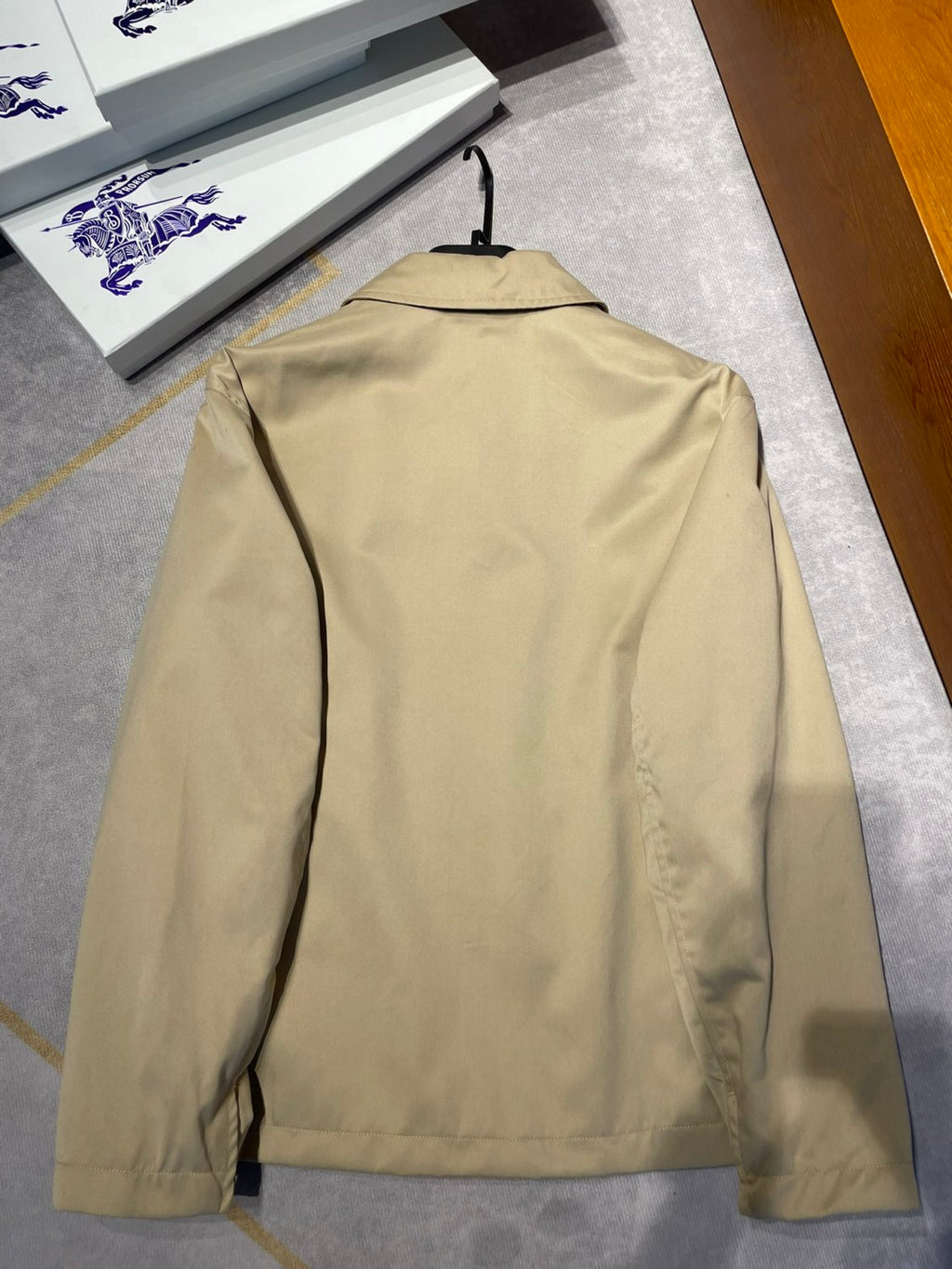 Burberry Men's Autumn and Winter Solid Color Logo Embroidery Zipper Casual Long Sleeve Cotton Jacket #73199