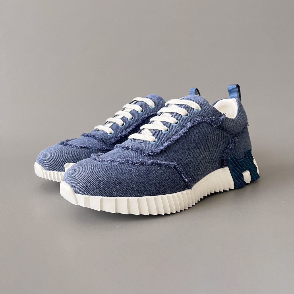 Hermes Bouncing Men's And Women's Spring/Summer Fashion Casual Round Toe Lace Up Low Top Canvas Casual Shoes #78411