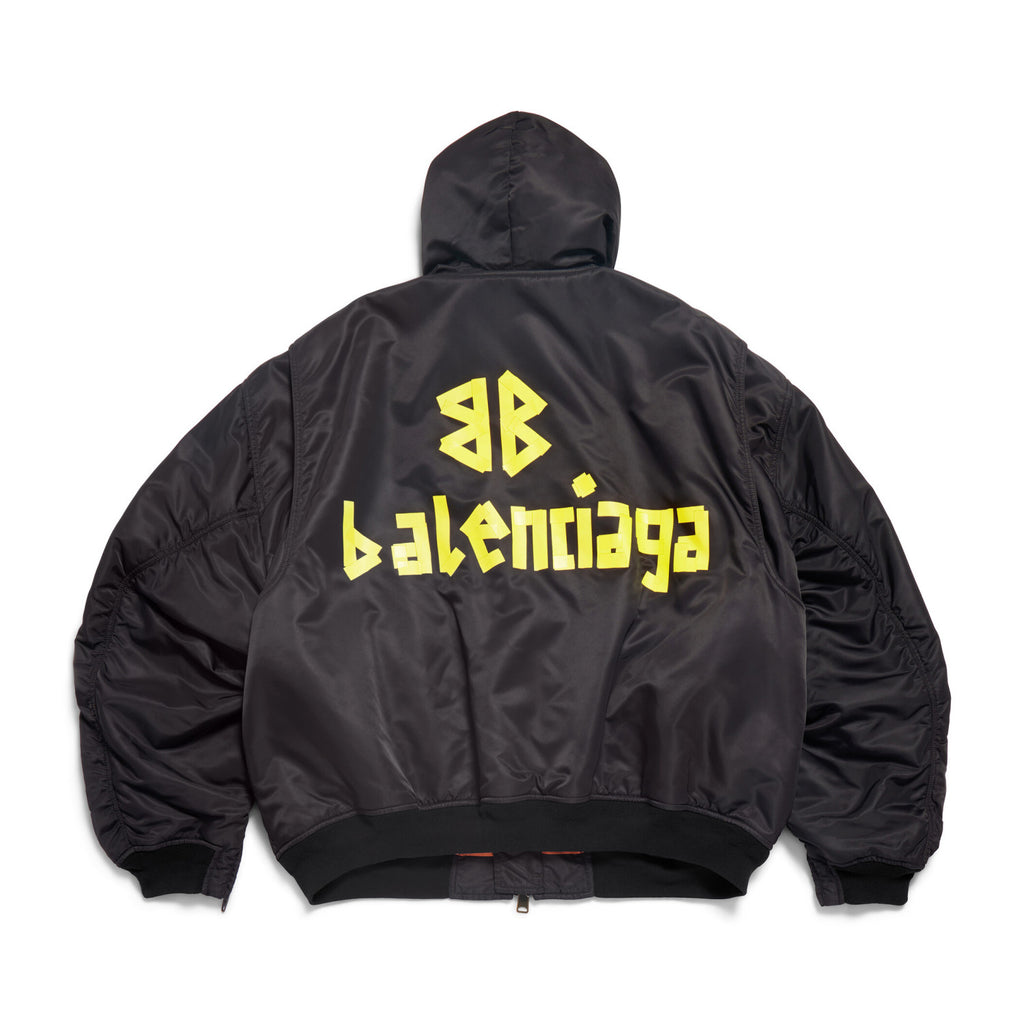Balenciaga Men's Spring and Autumn Letter Logo Printed Zipper Hooded Long Sleeve Jacket #74698