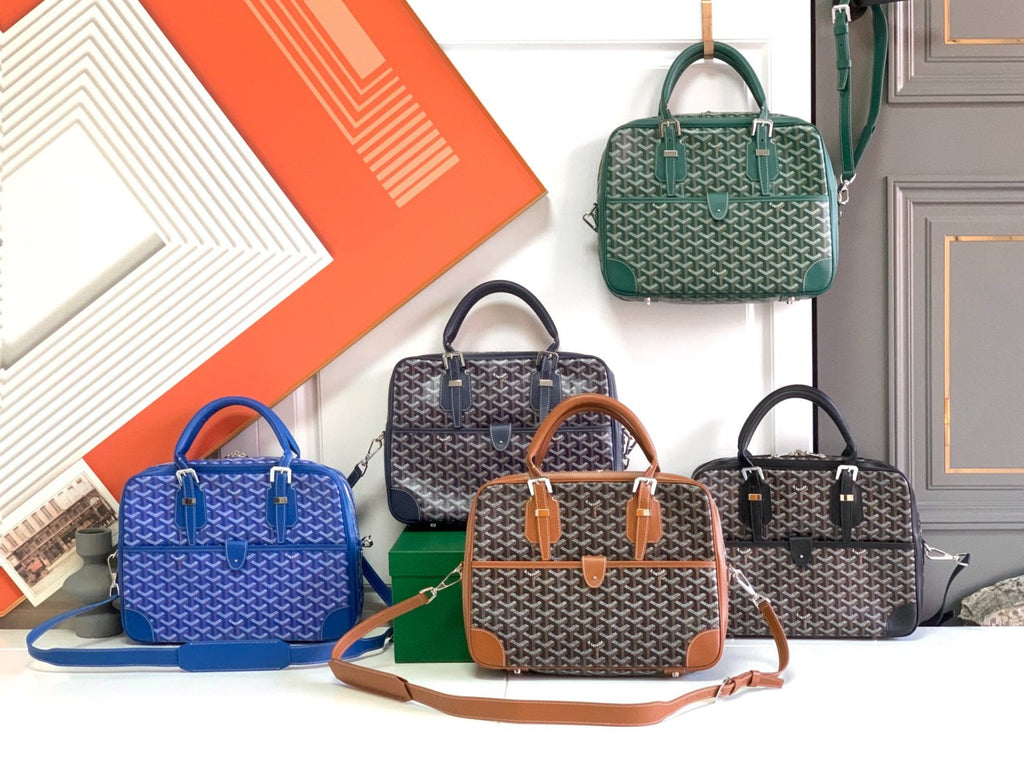 Goyard Men's & Women's Fashion Classic Distressed Full Print Zipper Closure Leather Handle Briefcase Tote Bag Bags #79434