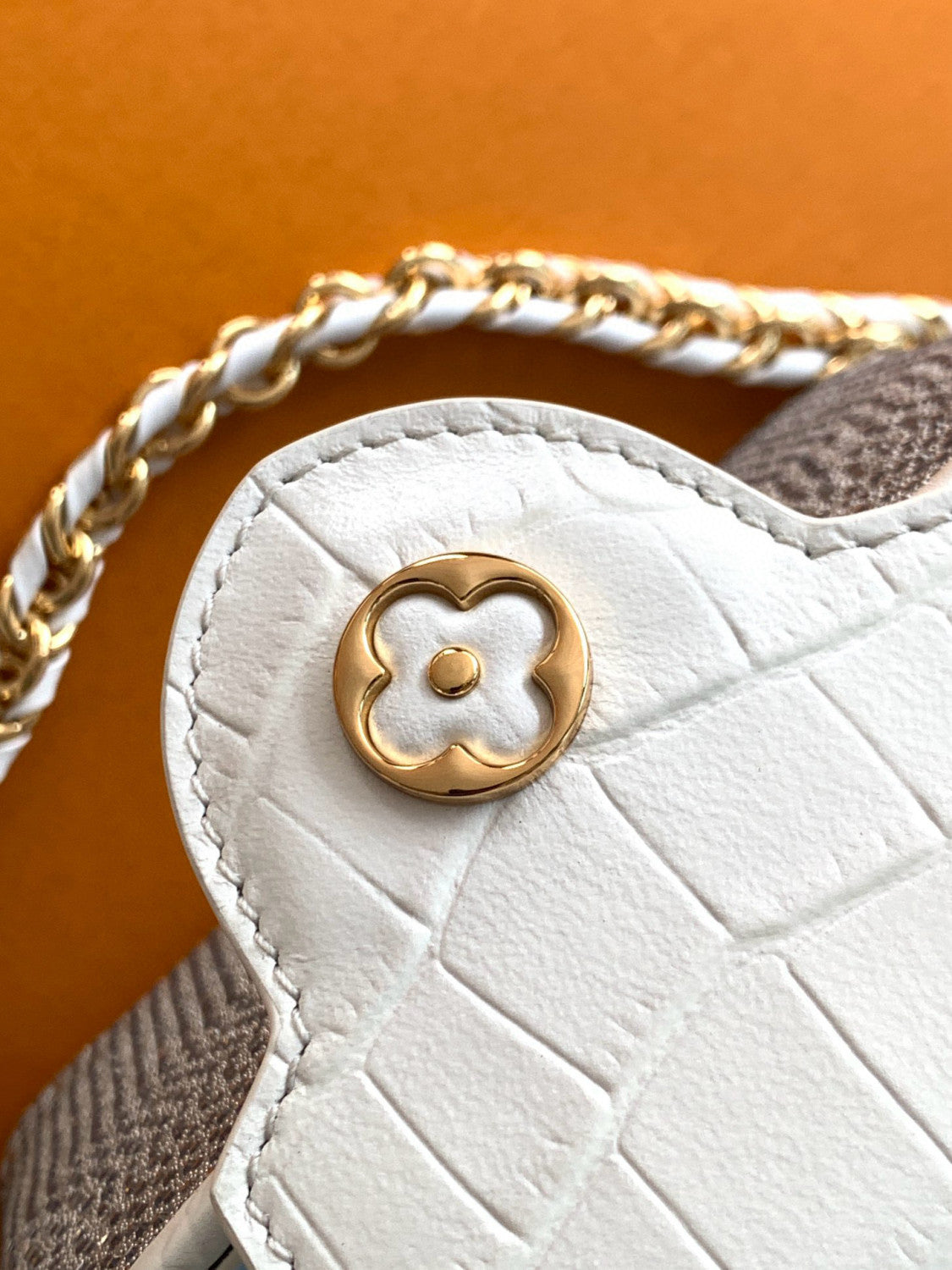 Louis Vuitton Women's Fashion Classic Crocodile Patterned Handbag With Hand Embedded Diamond Logo Letter Badge Dual-strap Tote Crossbody Bag Shoulder White Bag Bags #79287