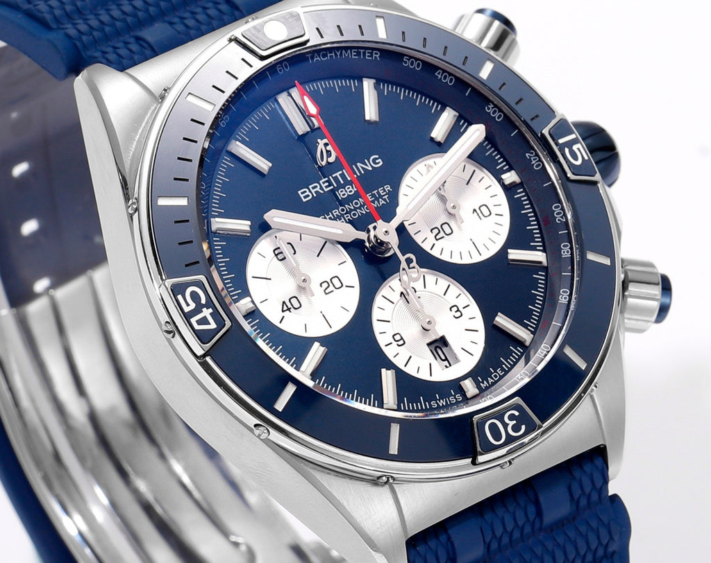 Breitling Silicone Bracelet Mechanical Watch #96675