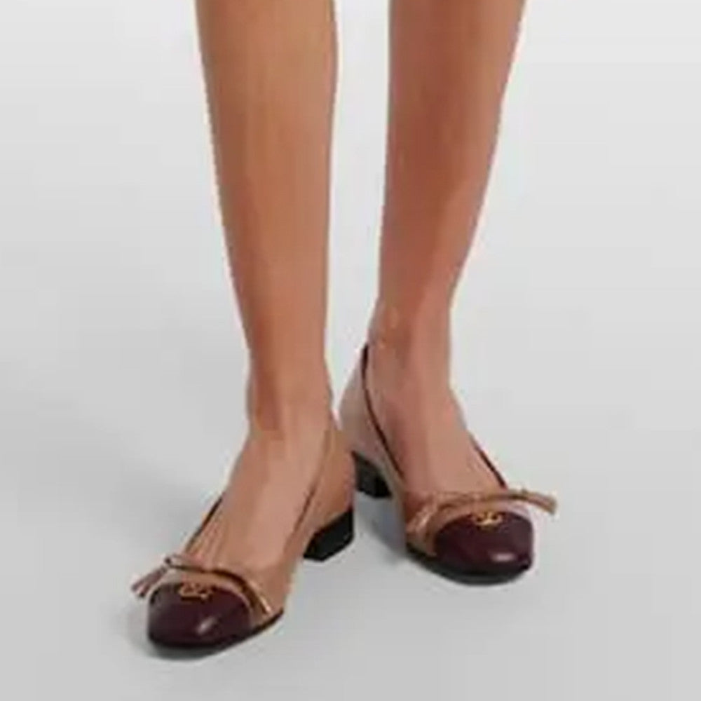 Valentino Garavani Valet Du Roi Leather Ballet Flats #336898
