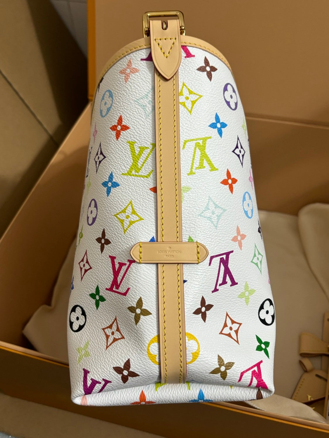 Louis Vuitton LV x TM CARRYALL Women's Detachable Adjustable Shoulder Strap Colorful Logo Printed Coated Canvas Tote Shoulder Bag Bags #75465
