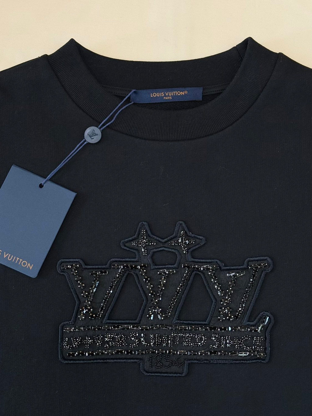 Louis Vuitton Men's Spring and Autumn Fixed Embroidery Printed Round Neck Cotton Long Sleeve Sweatshirt #75428