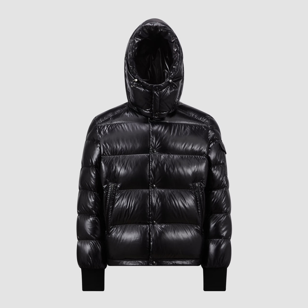 Moncler Men's Autumn and Winter Solid Color Nylon Waterproof Fabric Hooded Zipper Long Sleeve Puffer Down Jacket #73749