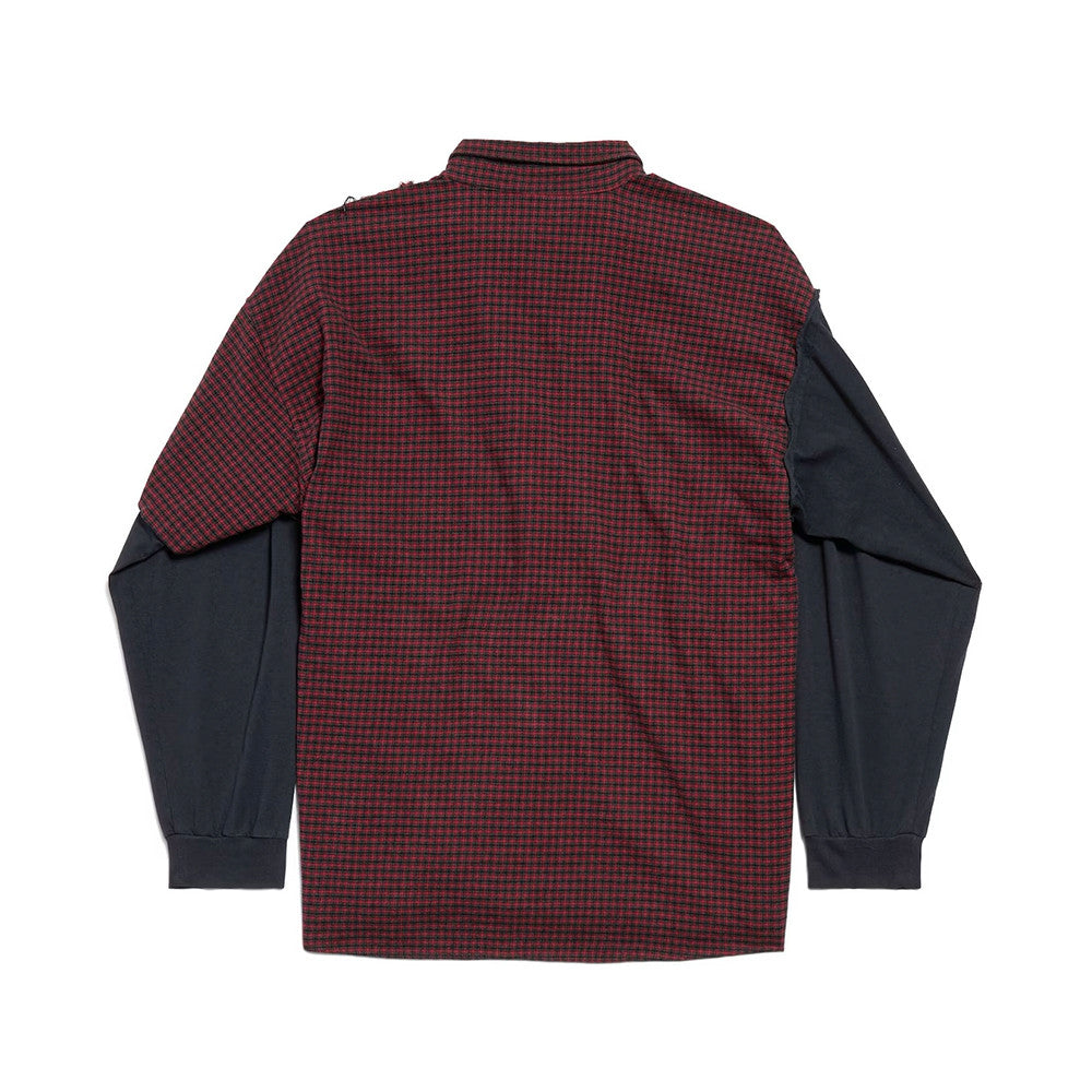 Balenciaga Men's Patched Shirt in Red black #335726