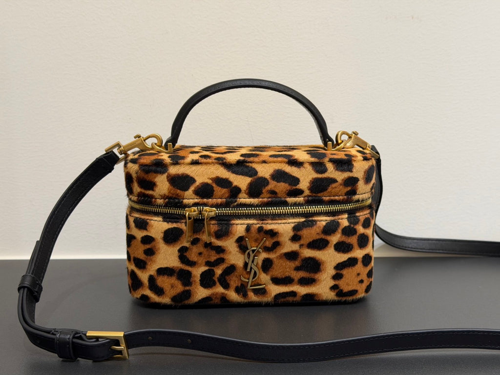 Saint Laurent GABY vanity bag in pony hair leather in Brown #336879
