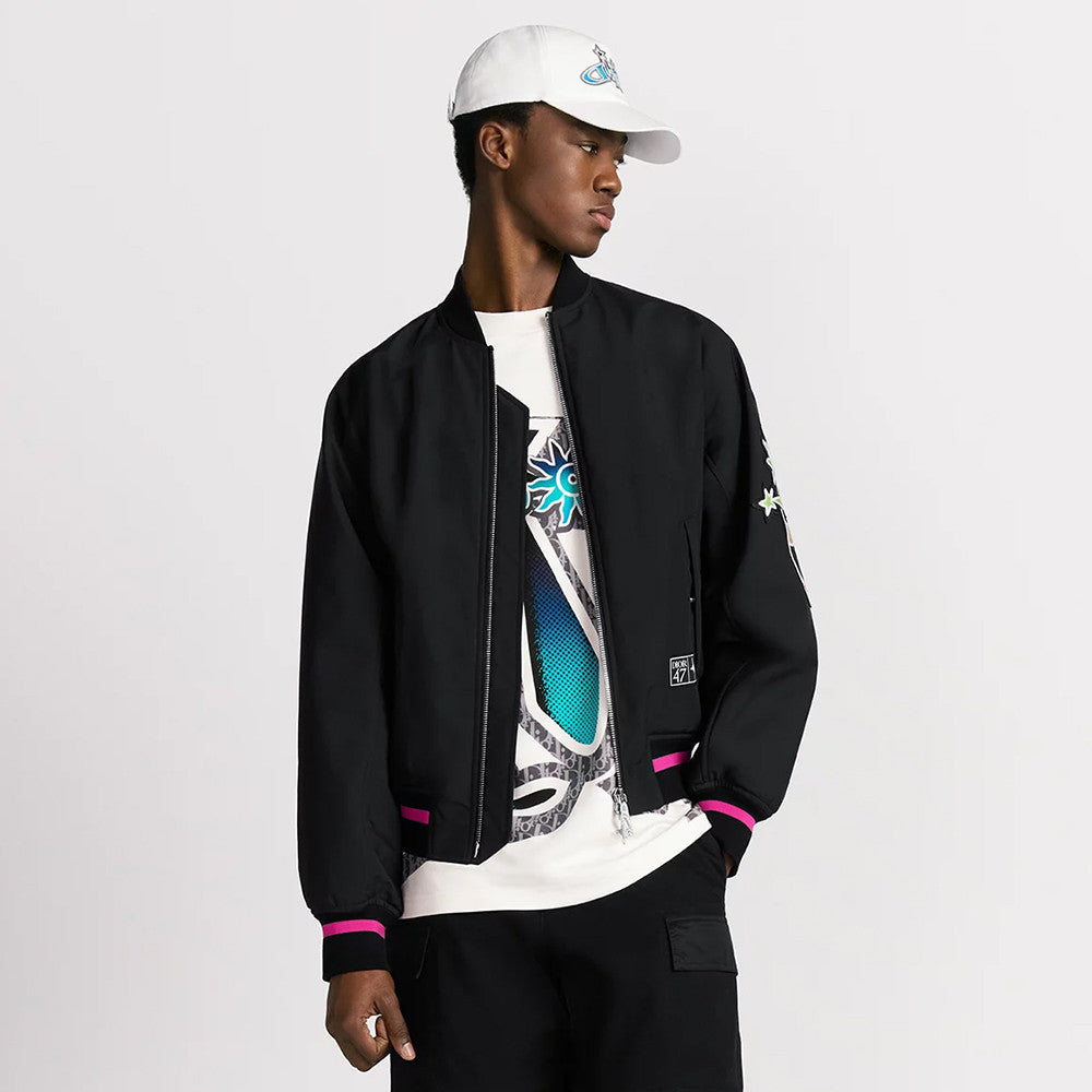 Dior and Lewis Hamilton Short Jacket Black Technical Fabric #333909