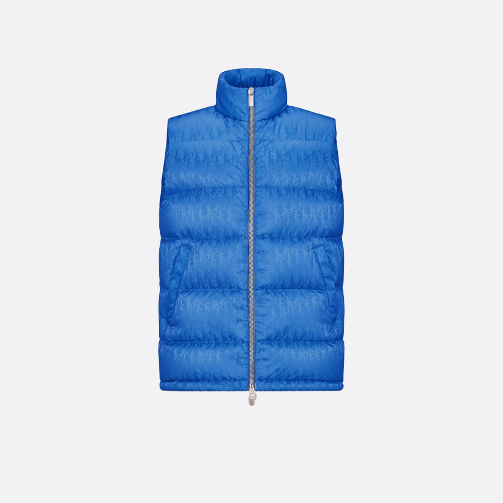 Dior Oblique Sleeveless Down Jacket Zip Puffer Vest Men's Autumn And Winter Fashion Trend Sleeveless Warm Jacket #96497