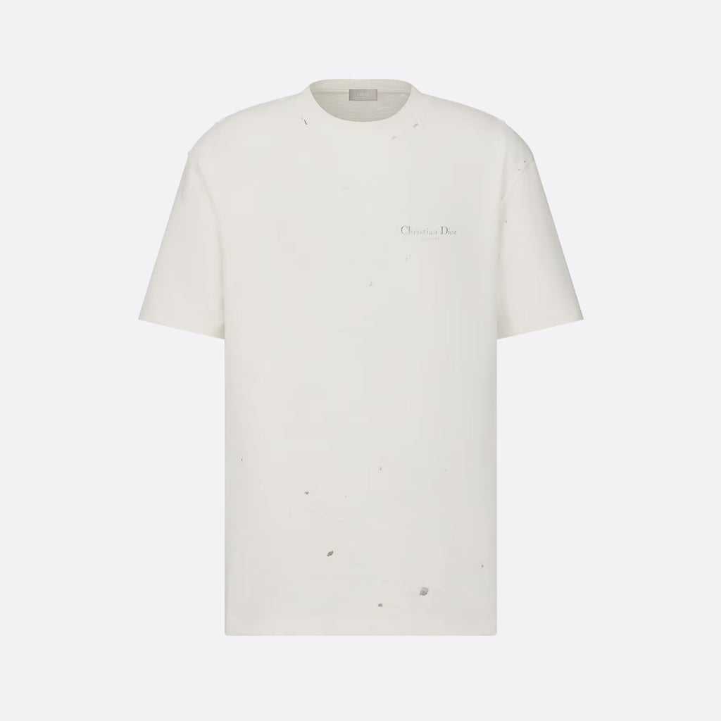 Dior Couture Relaxed-Fit T-Shirt Torn Short Sleeve Solid Colour #96329