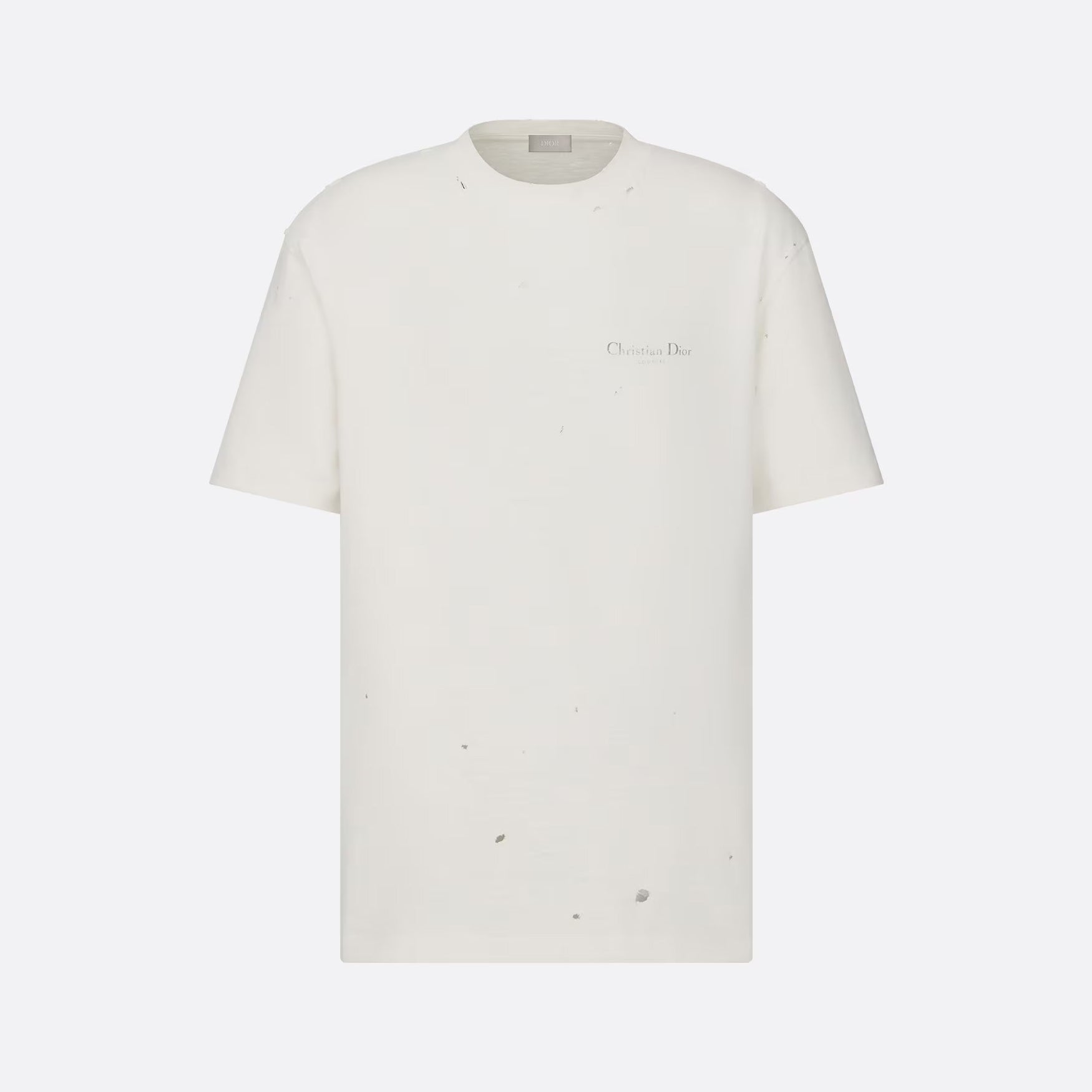 Dior Couture Relaxed-Fit T-Shirt Torn Short Sleeve Solid Colour #96329