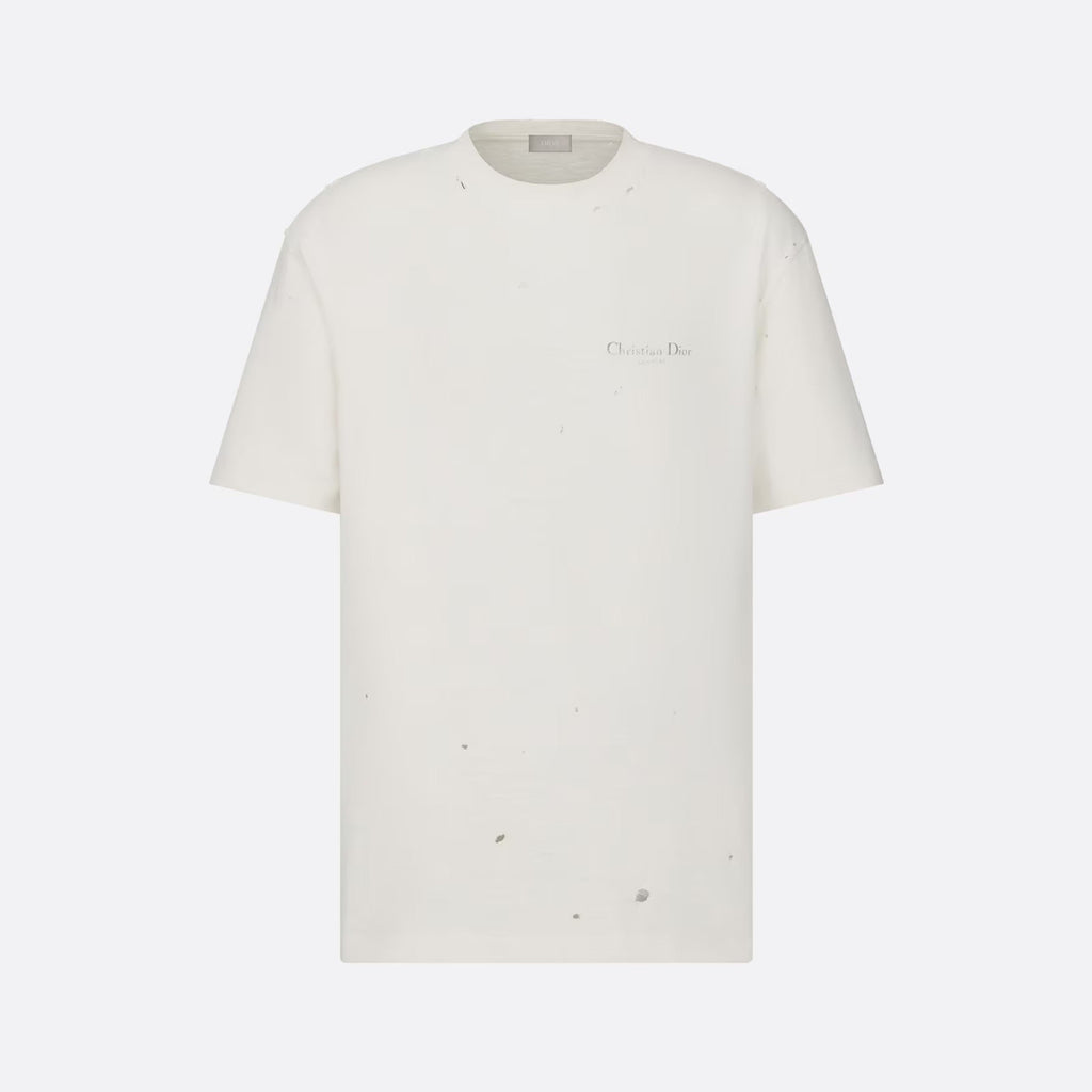 Dior Couture Relaxed-Fit T-Shirt Torn Short Sleeve Solid Colour #96329
