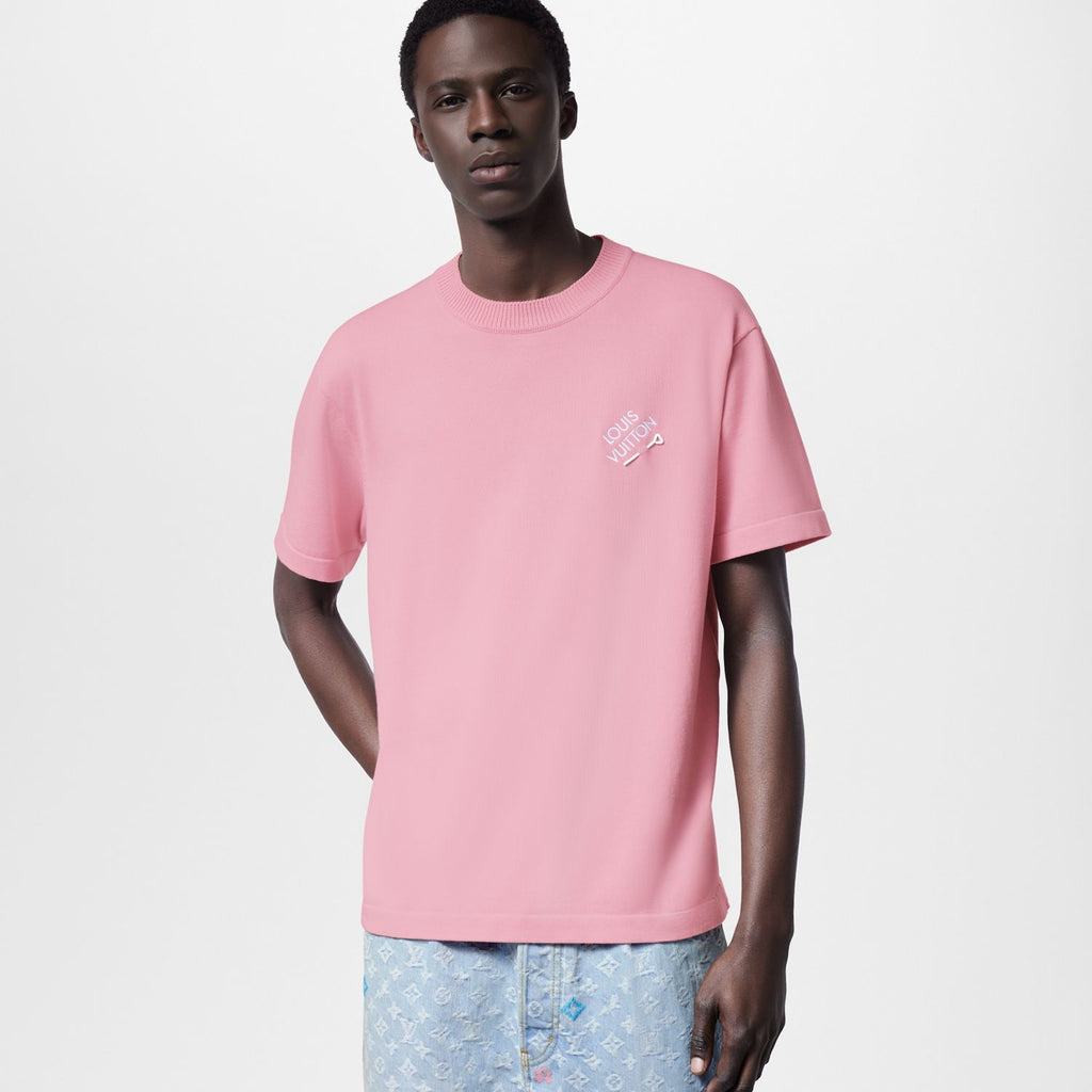 Louis Vuitton Men's Summer Embroidered Logo Round Neck Cotton Short Sleeve T-Shirt #99122