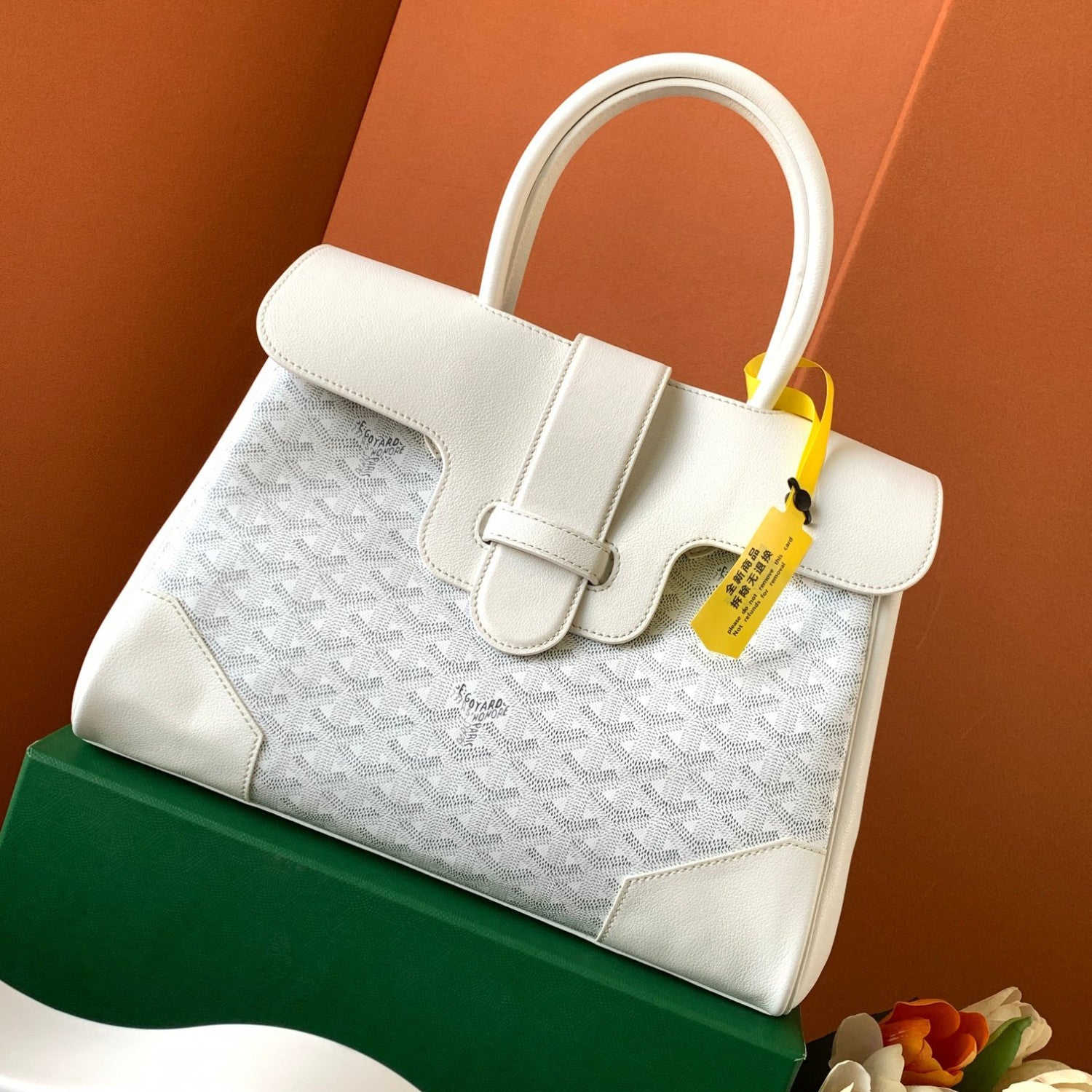 GOYARD Men's And Women's Fashion Classic Color Blocked Print Leather Tote Handbag Bag Bags SAIGOCMMLTY-01CL03P #78819