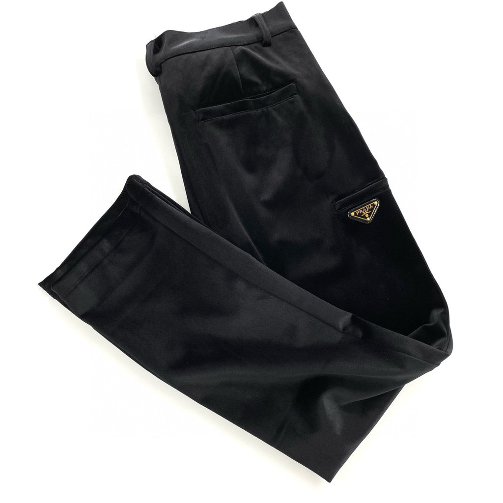 Prada Men's Autumn and Winter Black Fleece Facing Zip Hooded Jacket Pants Set Suit #97841