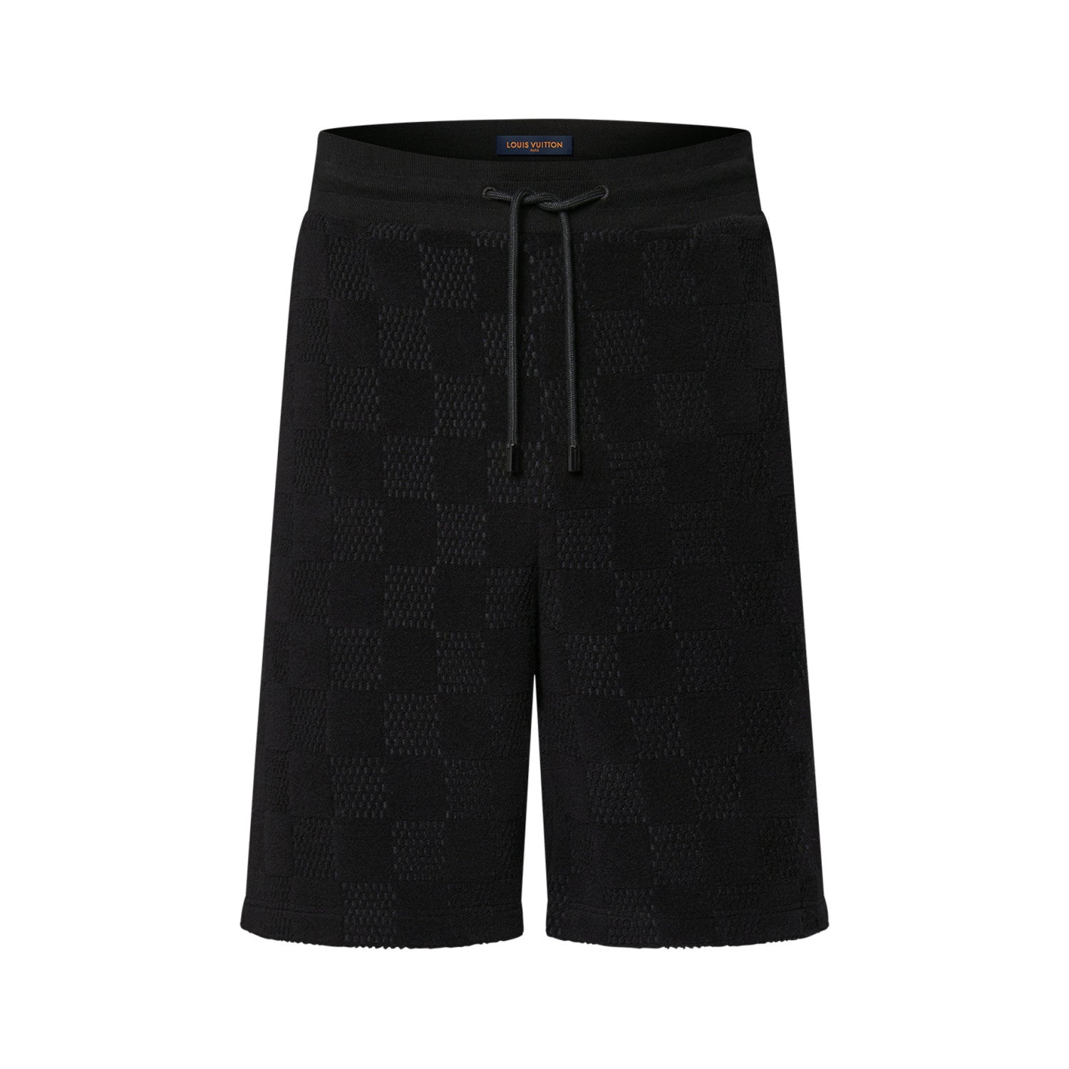 Louis Vuitton Men's Summer Black Embroidered Logo Printed Cotton Short Sleeve T-Shirt Casual Shorts Set Suit #73129
