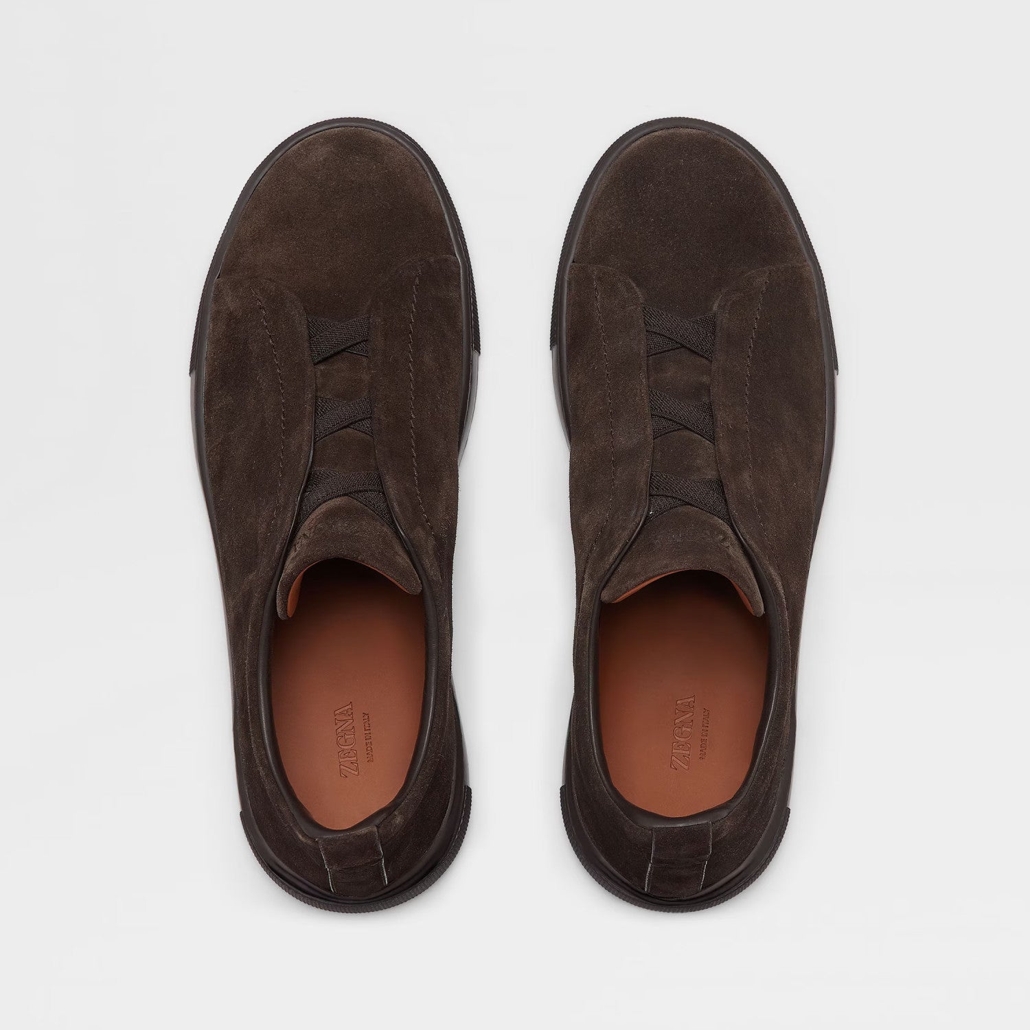 Ermenegildo Zegna Triple Stitchâ„?Men's Fall/Winter Fashion Luxury Casual Flat Low-Top Suede Loafers Shoes #79421