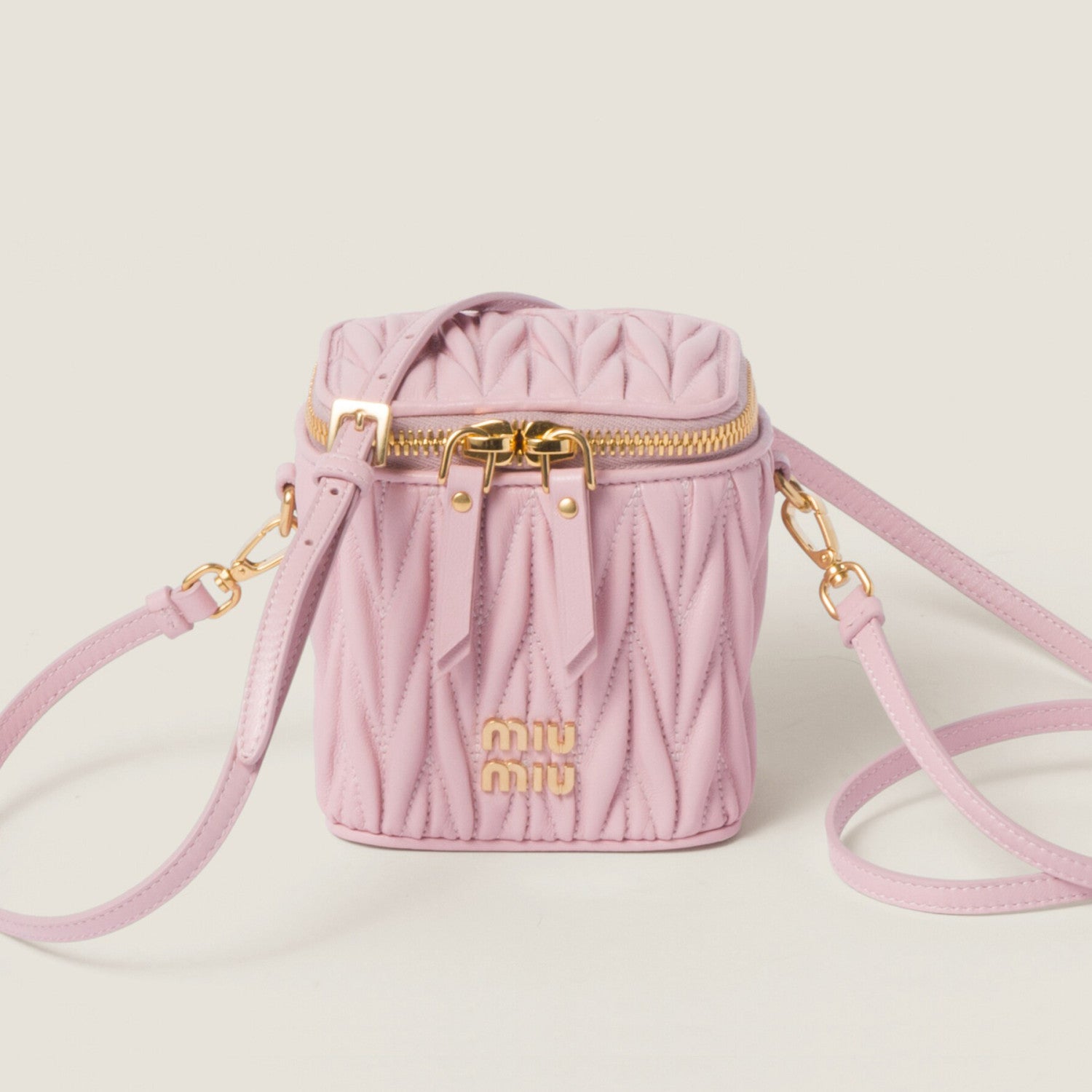 Miumiu Matelassé Women's Solid Colour Soft Sheep Leather Ultra Mini Handbag Shoulder Crossbody Bag Bags #76617