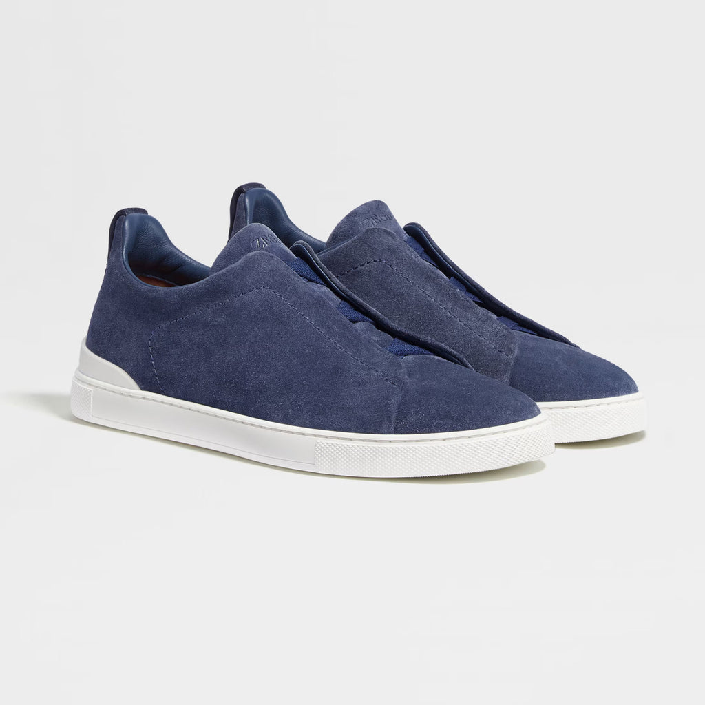 Ermenegildo Zegna Triple Stitchâ„?Men's Fall/Winter Fashion Luxury Casual Flat Low-Top Suede Loafers Shoes #79421