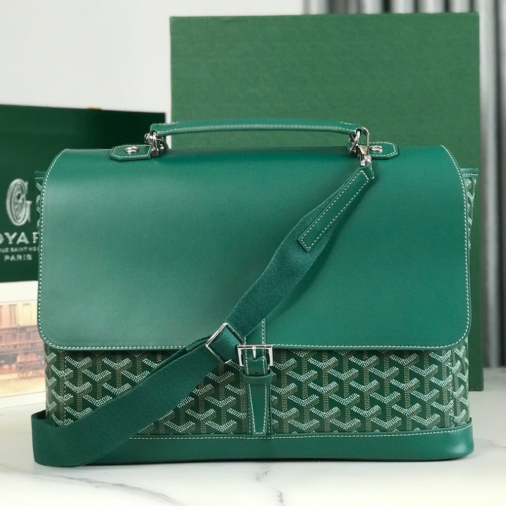 Goyard Citadin Messenger Bag Tote Briefcase With Detachable Shoulder Strap Box Smooth Calfskin Goyardine Cotton-linen Canvas Bag Bags #196799