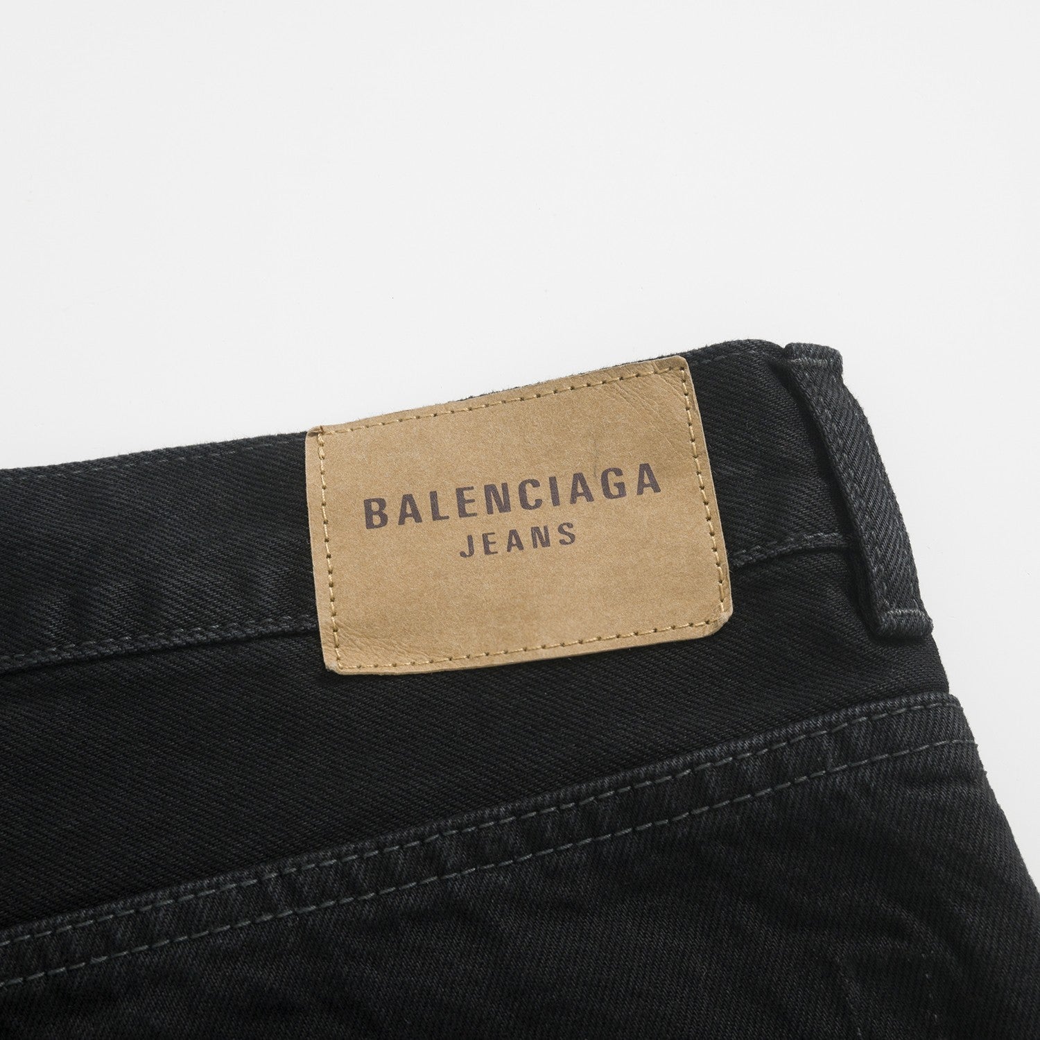 Balenciaga Men's Women's Four Seasons Button Solid Color Cotton Loose Denim Straight Leg Pants Ngvp #9514