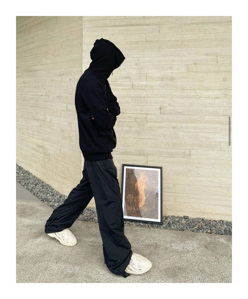 Raf Simons Men's Spring/Fall Solid-Color Layered Zipper Loose-Fit High-Street Casual Nylon Pants Straight-Leg Trousers Ngvp #2539