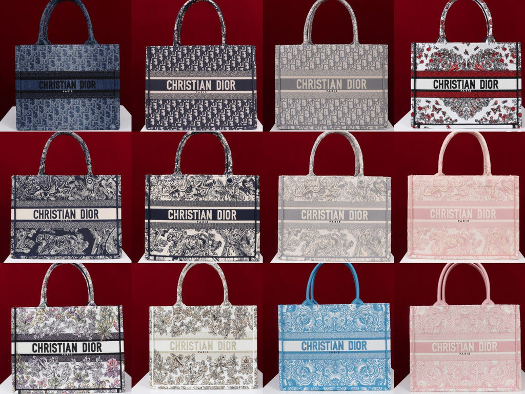 Dior Book Tote Women's Pattern Printed Embroidered Letter Printed Tweed Canvas Tote Bag Bags (please Contact Customer Service For Colour Selection Before Purchase) #76615