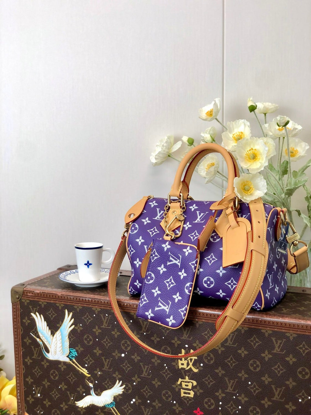 Louis Vuitton Women's Fashion Classic Grape Purple Logo Zipper Closure Leather Shoulder Bag Handbags In Small Medium And Large Sizes Crossbody Bag Bags #78655
