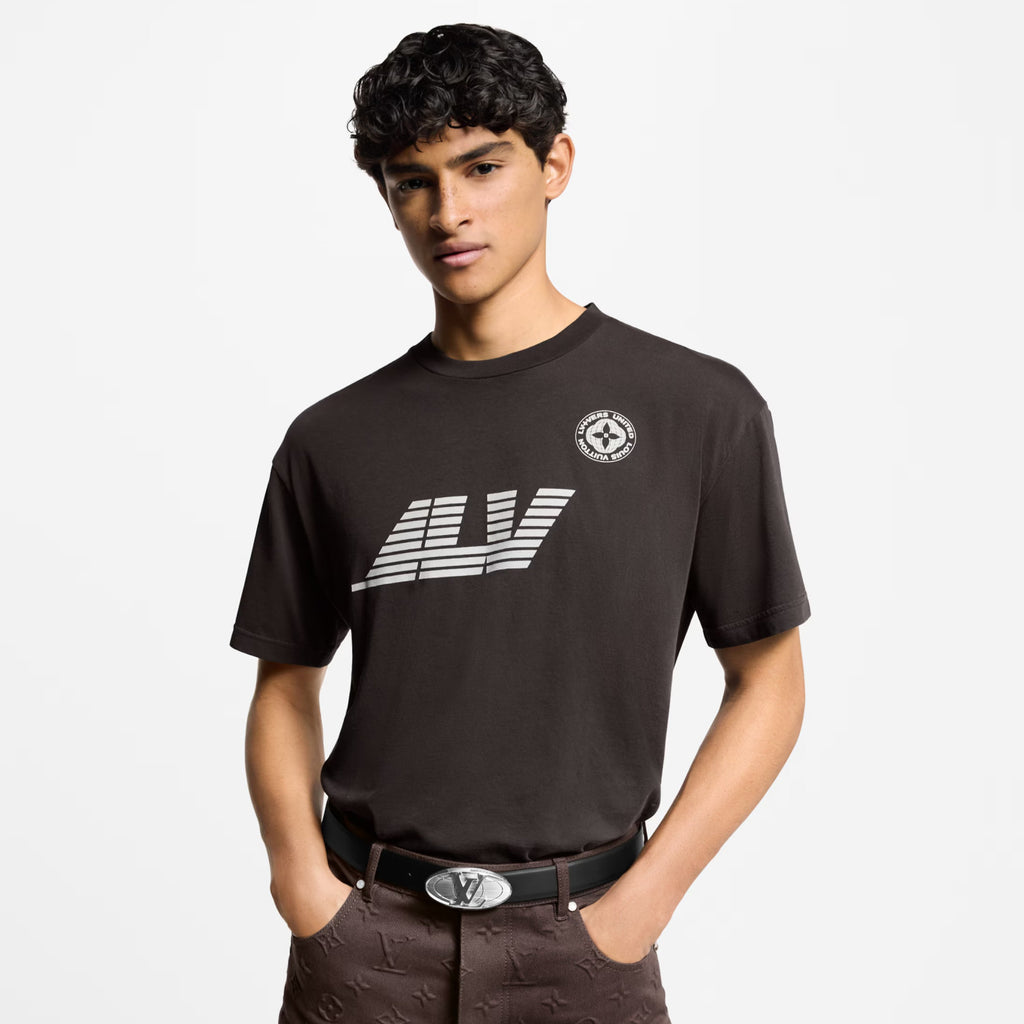 Louis Vuitton Men's Summer Solid Color Graphic Printed Round Neck Cotton Short Sleeve T-Shirt #75382
