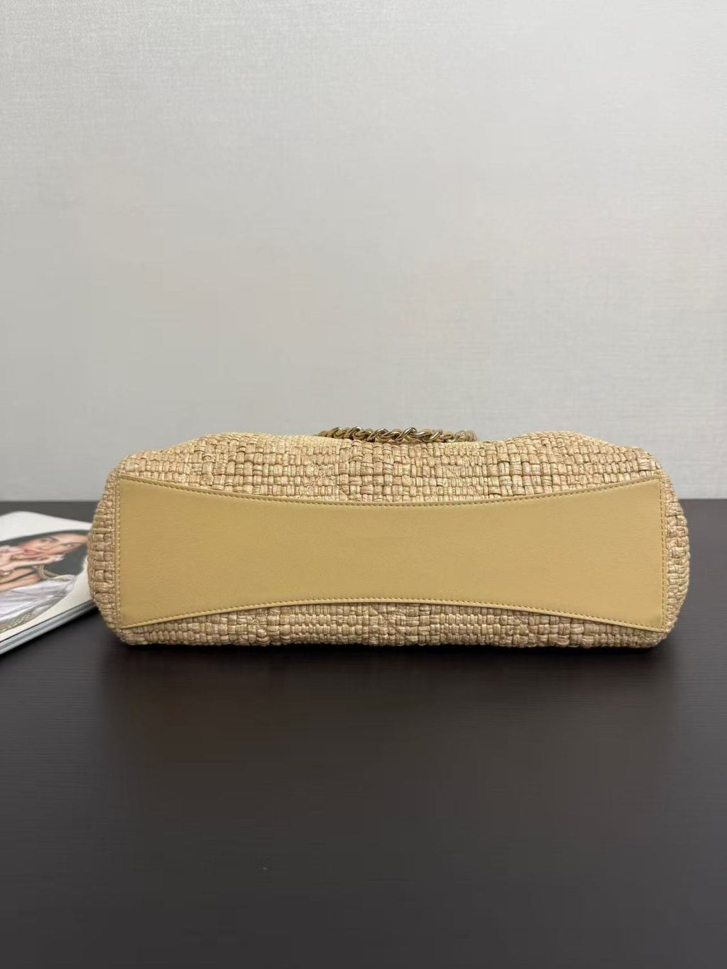 Chanel 2026 Spring/summer Preview Collection Shopping Bag Beige Woven Bags Gold-toned Metal-accented Leather Chain Crossbody Bag And Casual Straw Bags For Vacation #196025