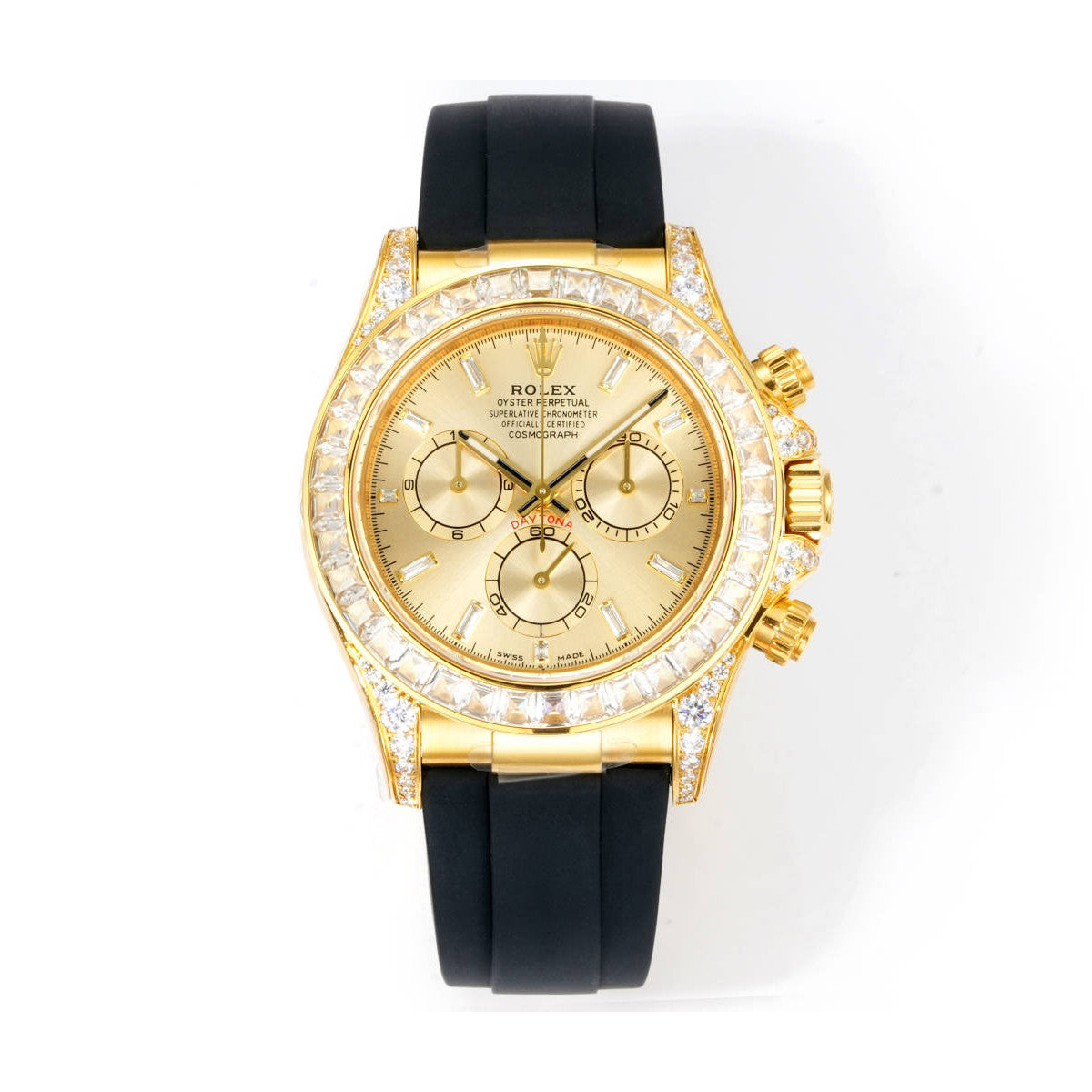 Rolex Men's Automatic Mechanical Movement 100 Meter Water Resistant Dial Watch with Diamonds #75863
