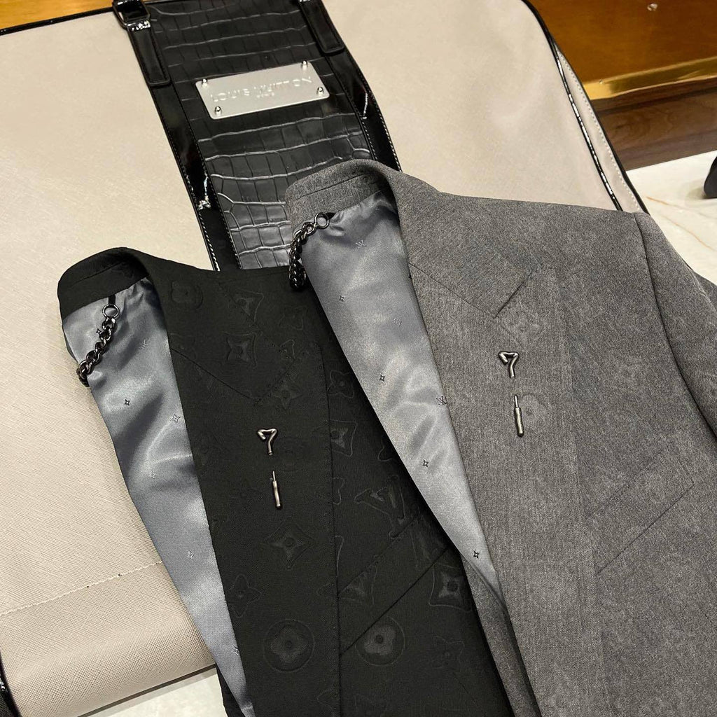 Louis Vuitton Men's Suit Jacket Long Pants Professional Dress Set #6468