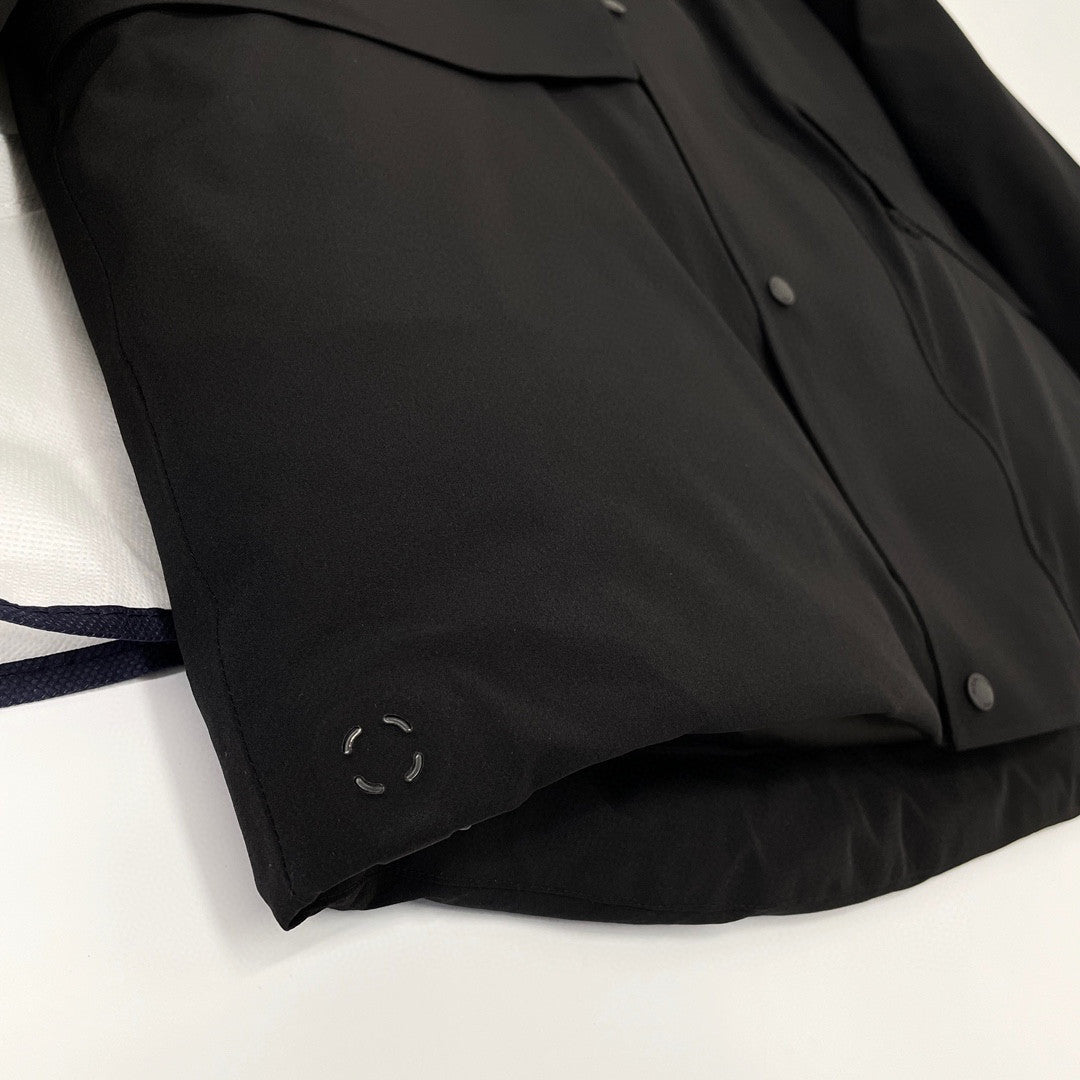 Moncler Black Hooded Down Jacket #22155