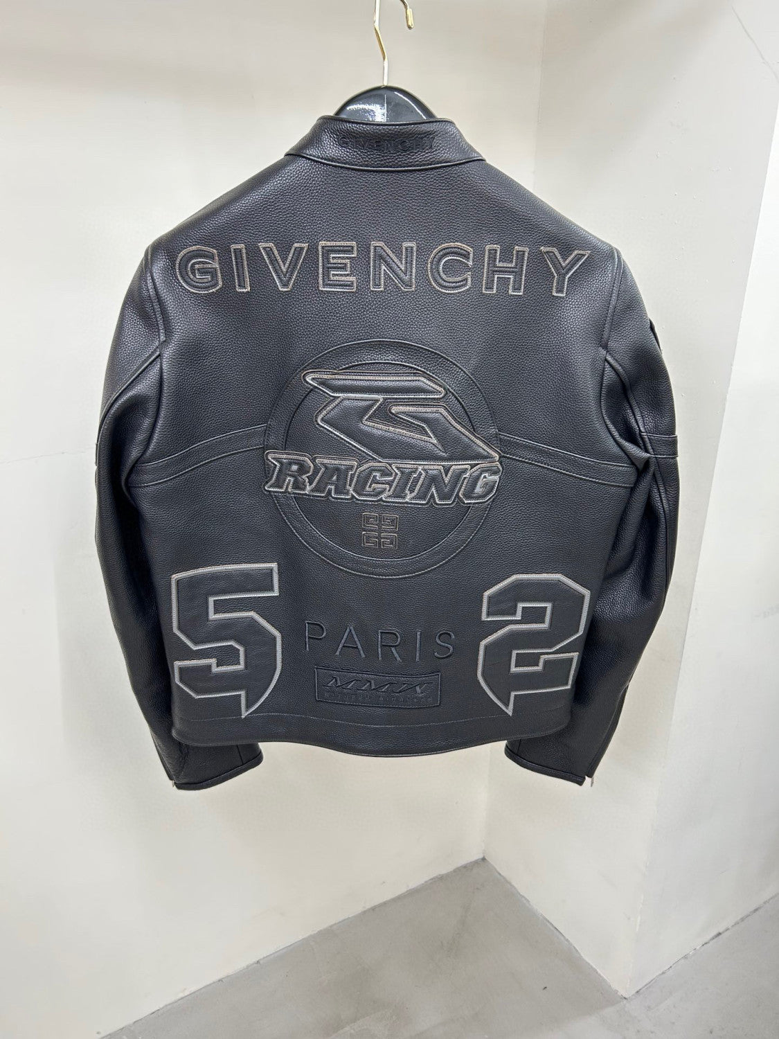 Givenchy Biker Leather Jacket Zip Up Coat #96276