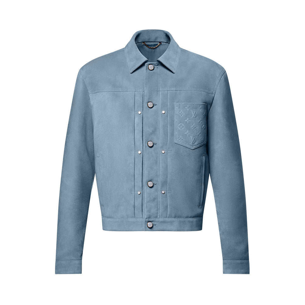 Louis Vuitton Suede Leather Type II Trucker Jacket #333592