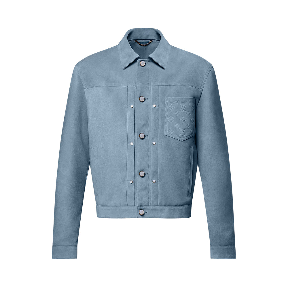Louis Vuitton Suede Leather Type II Trucker Jacket #333592