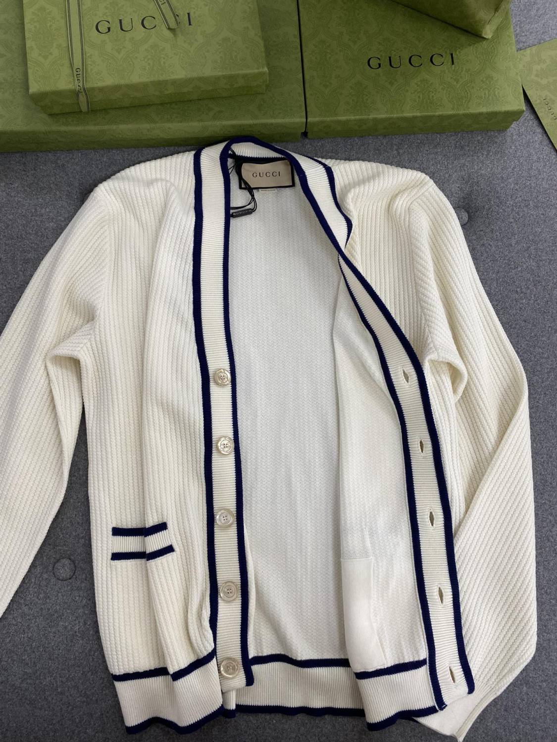 Gucci Patchwork Wool and Cotton-blend Cardigan #213410