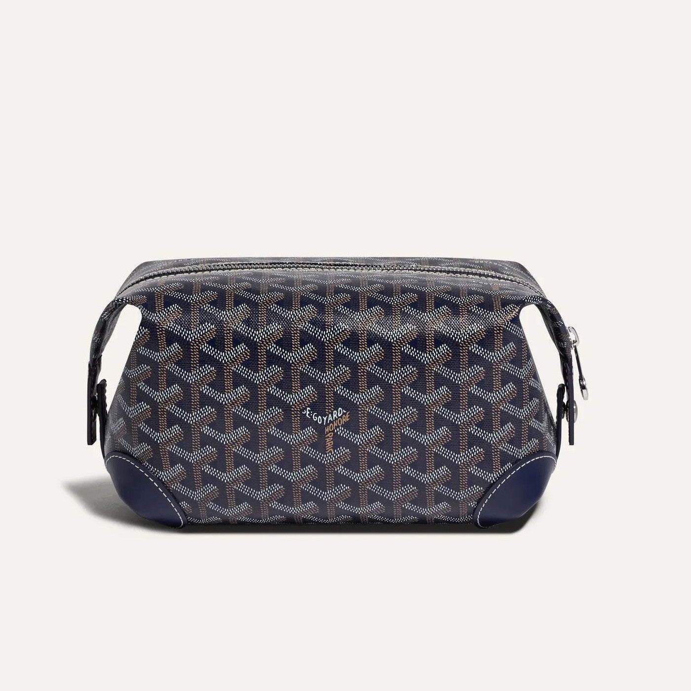 GOYARD Bowling 25 Men's and Women's Y-shaped Old-fashioned Full-print Zipper Leather Handbag Makeup Bag Bags #77132