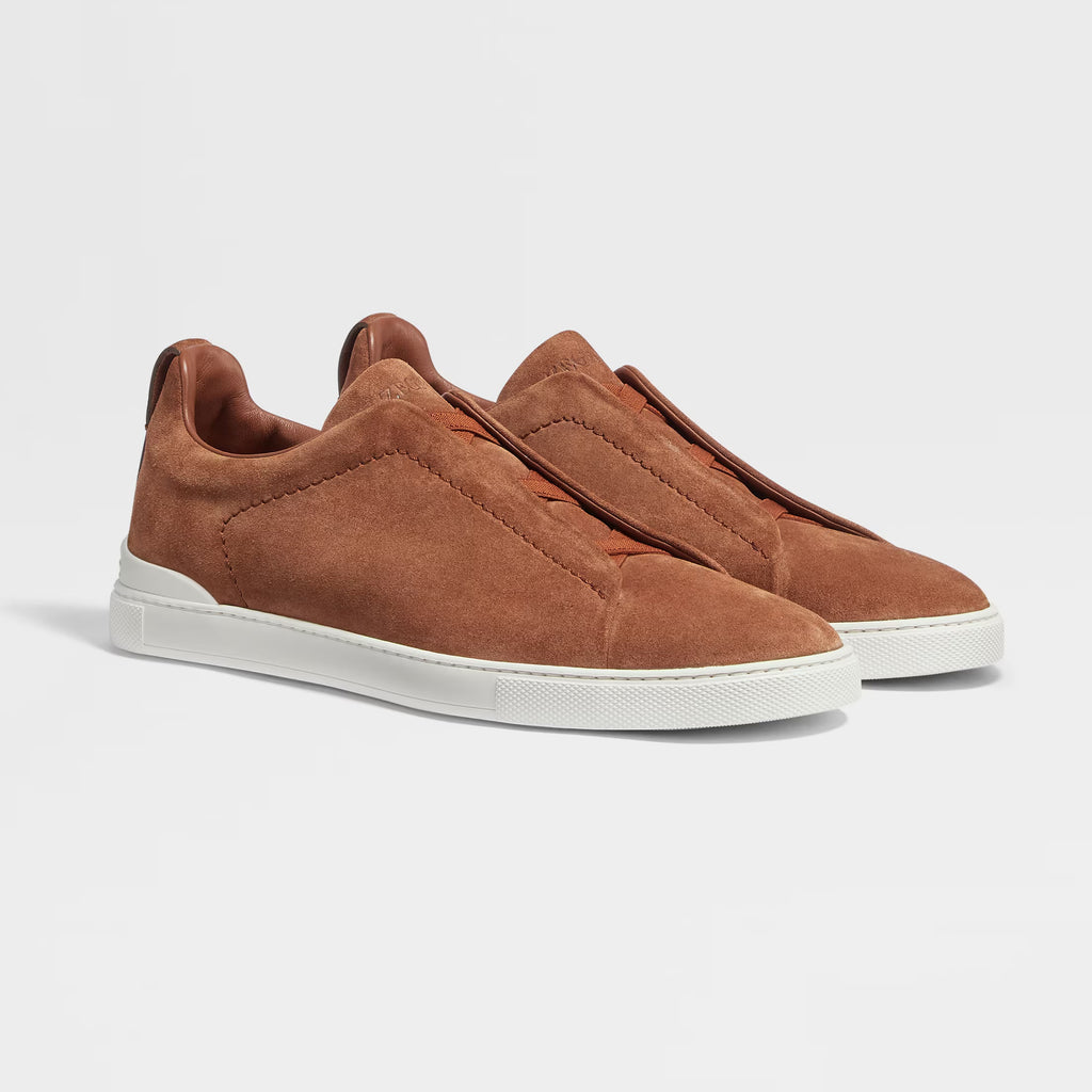 Ermenegildo Zegna Triple Stitchâ„?Men's Fall/Winter Fashion Luxury Casual Flat Low-Top Suede Loafers Shoes #79421