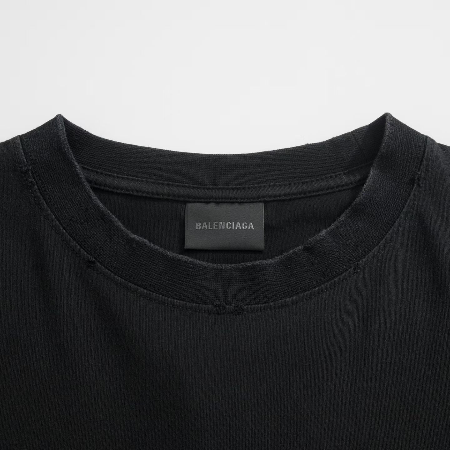 Balenciaga Women's and Men's Masking Tape T-shirt Medium Fit in Faded Black #333475