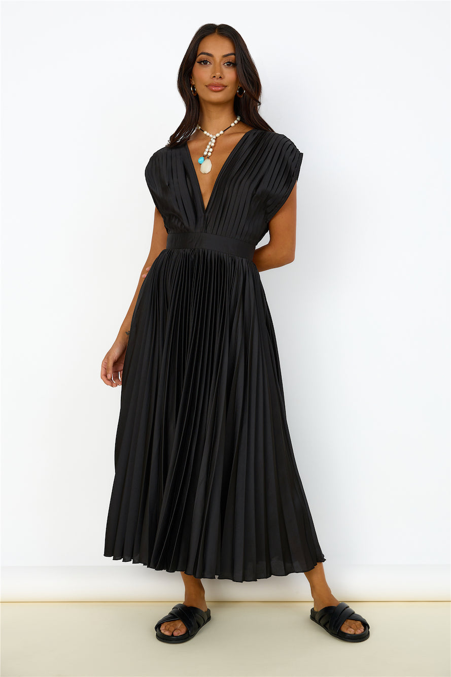 Iridescent Nights Maxi Dress Black