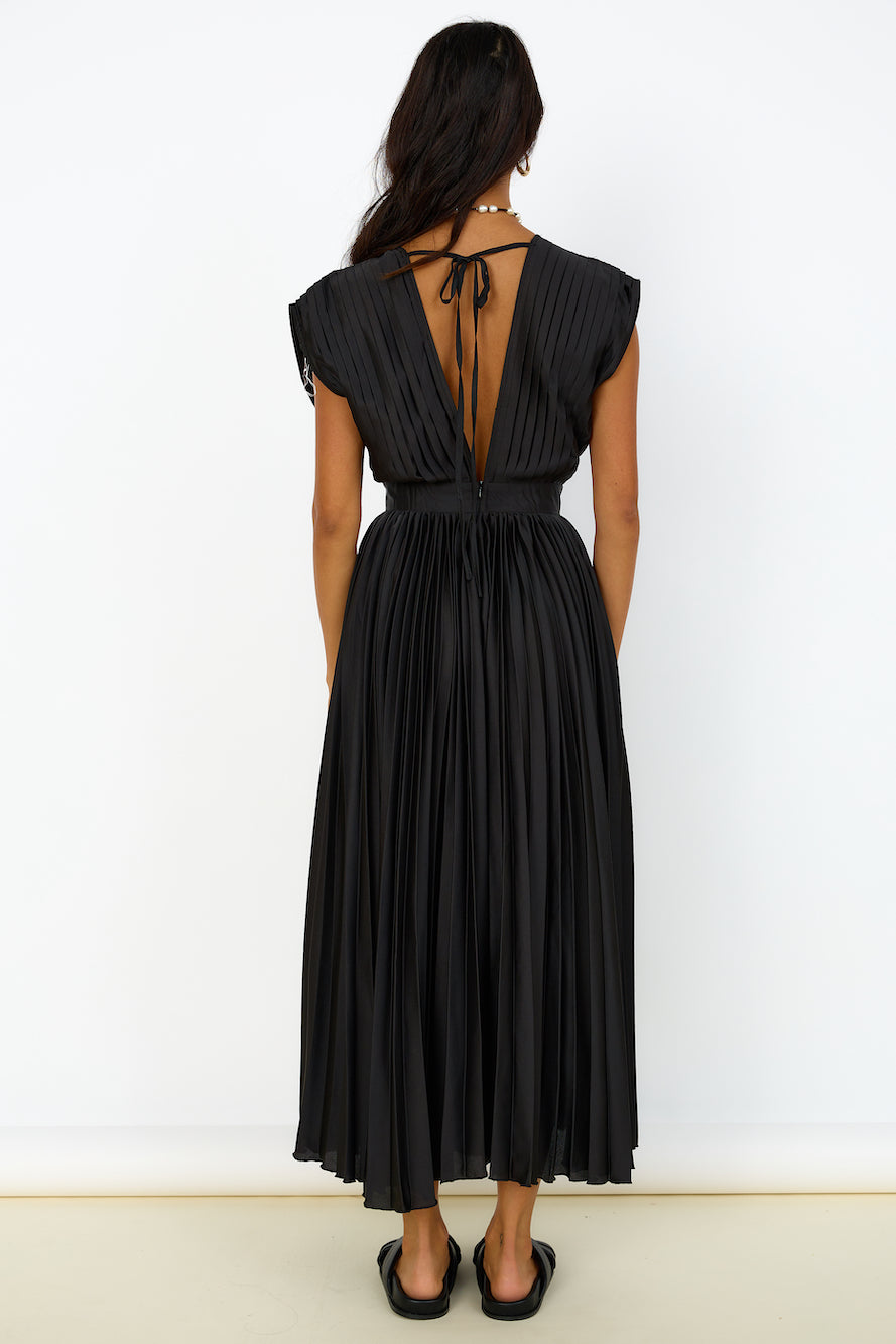 Iridescent Nights Maxi Dress Black