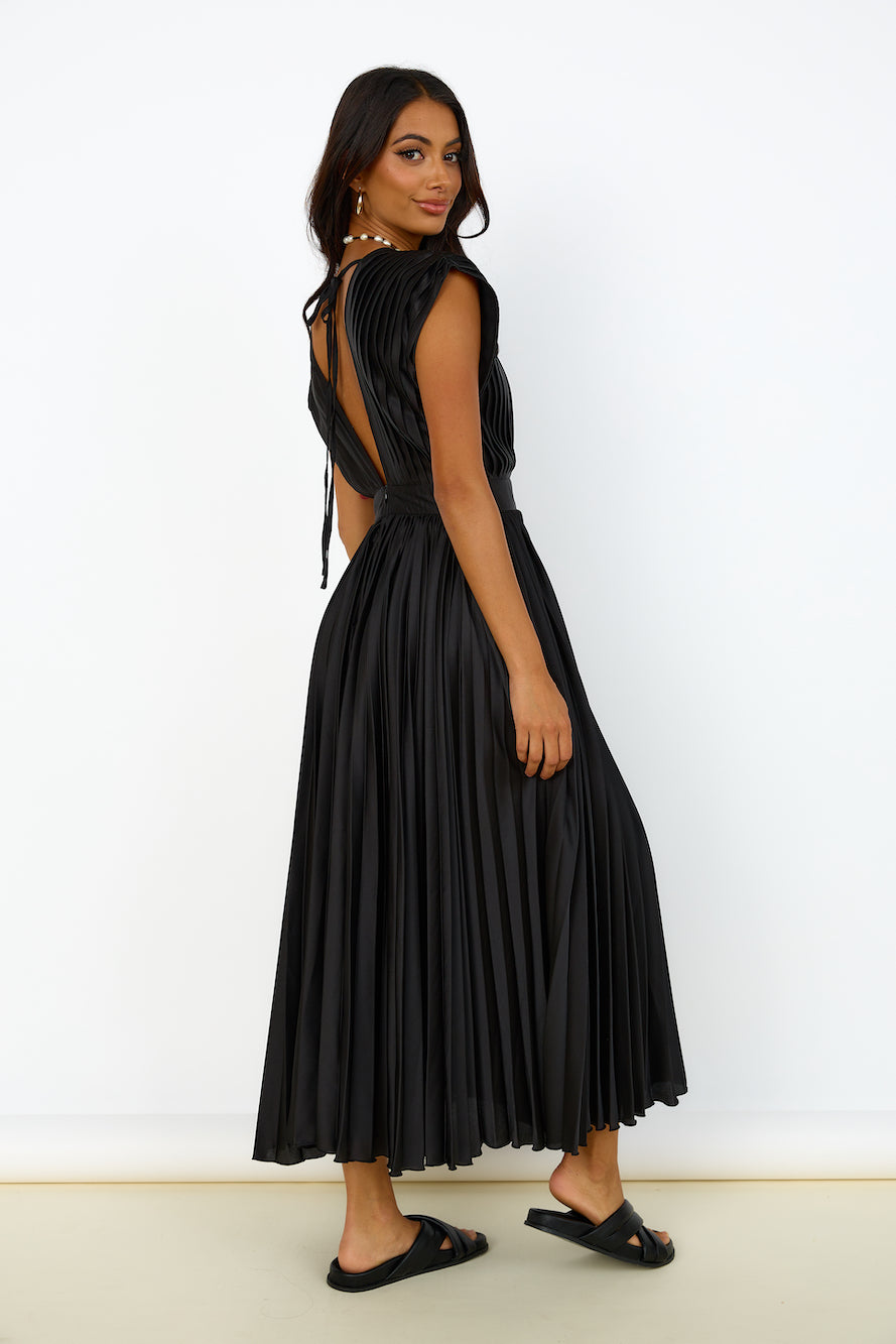 Iridescent Nights Maxi Dress Black